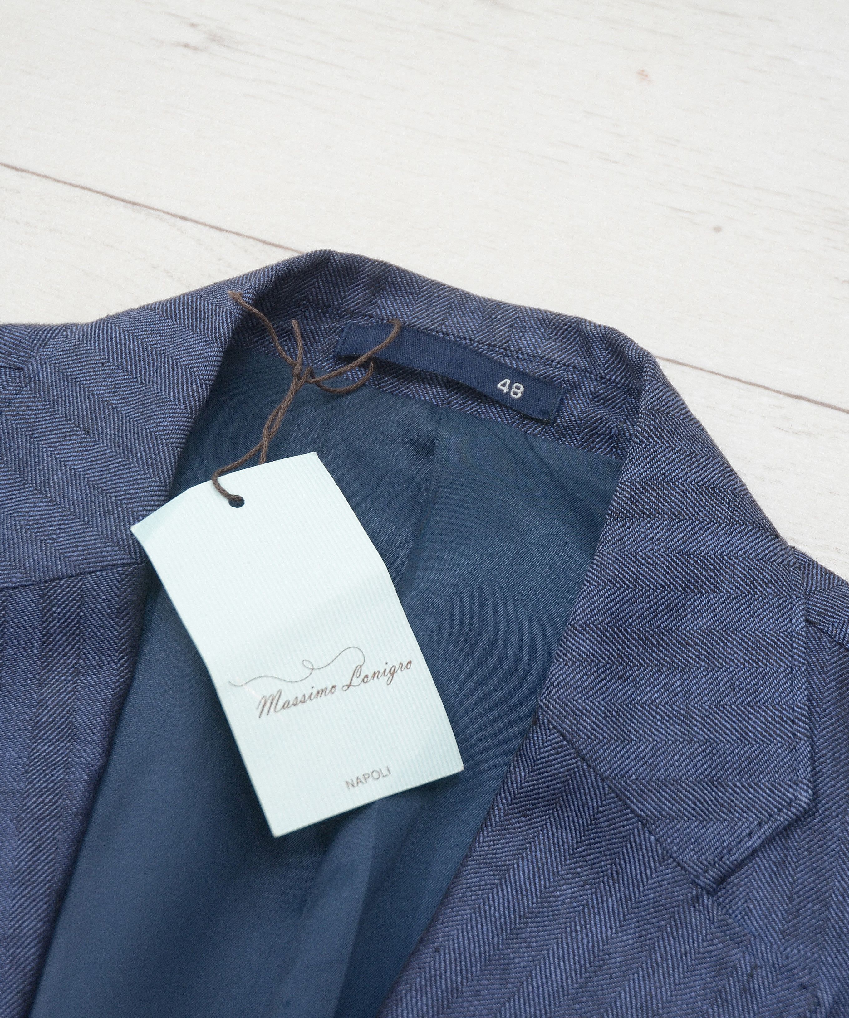Mossimo Massimo Lonigro Napoli 100% Puro Lino Sport Coat Blazer Size 48R - 8 Thumbnail