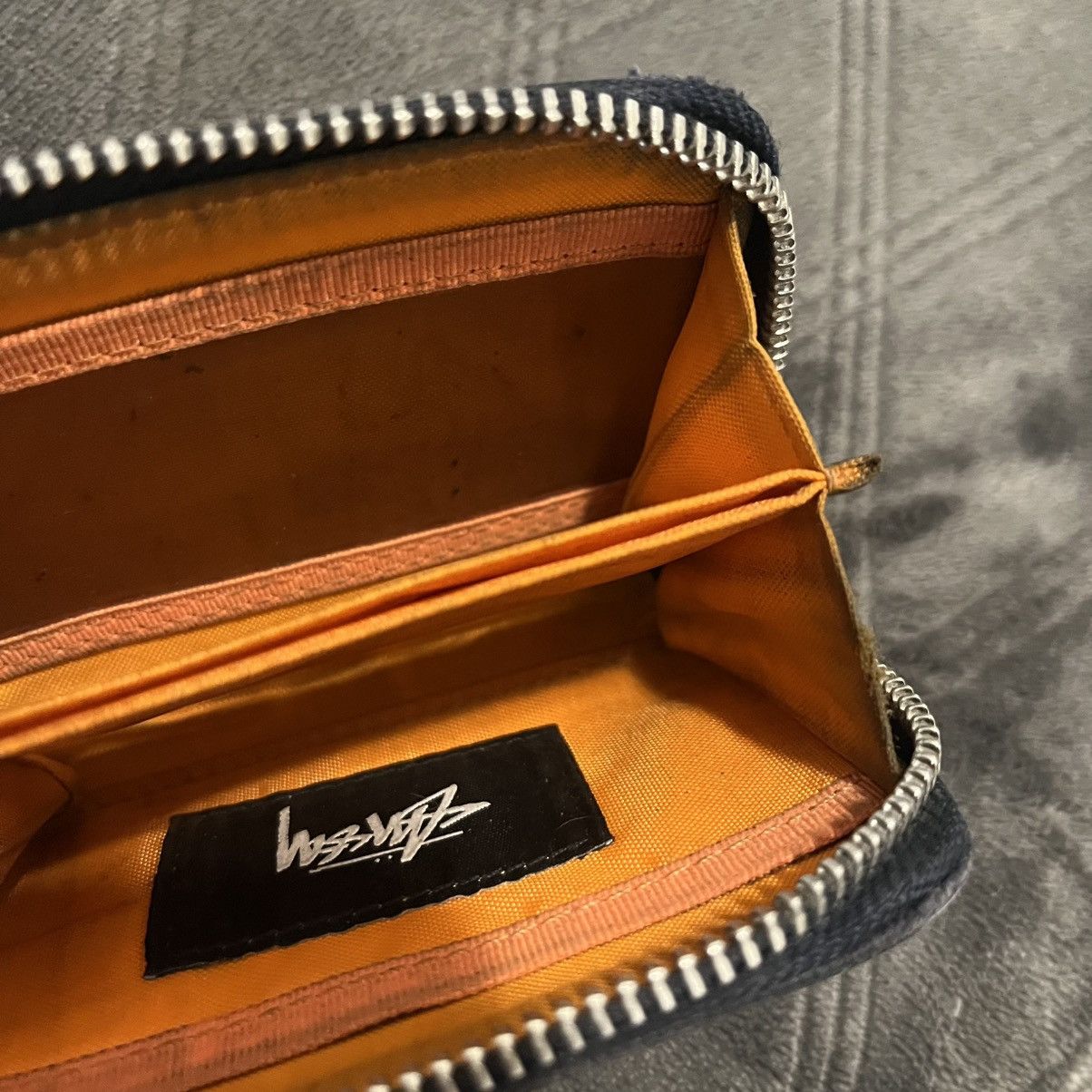 Stussy 2018 STUSSY x PORTER ZIP CANVAS WALLET MADE IN JAPAN L BLUE Size ONE SIZE - 8 Thumbnail