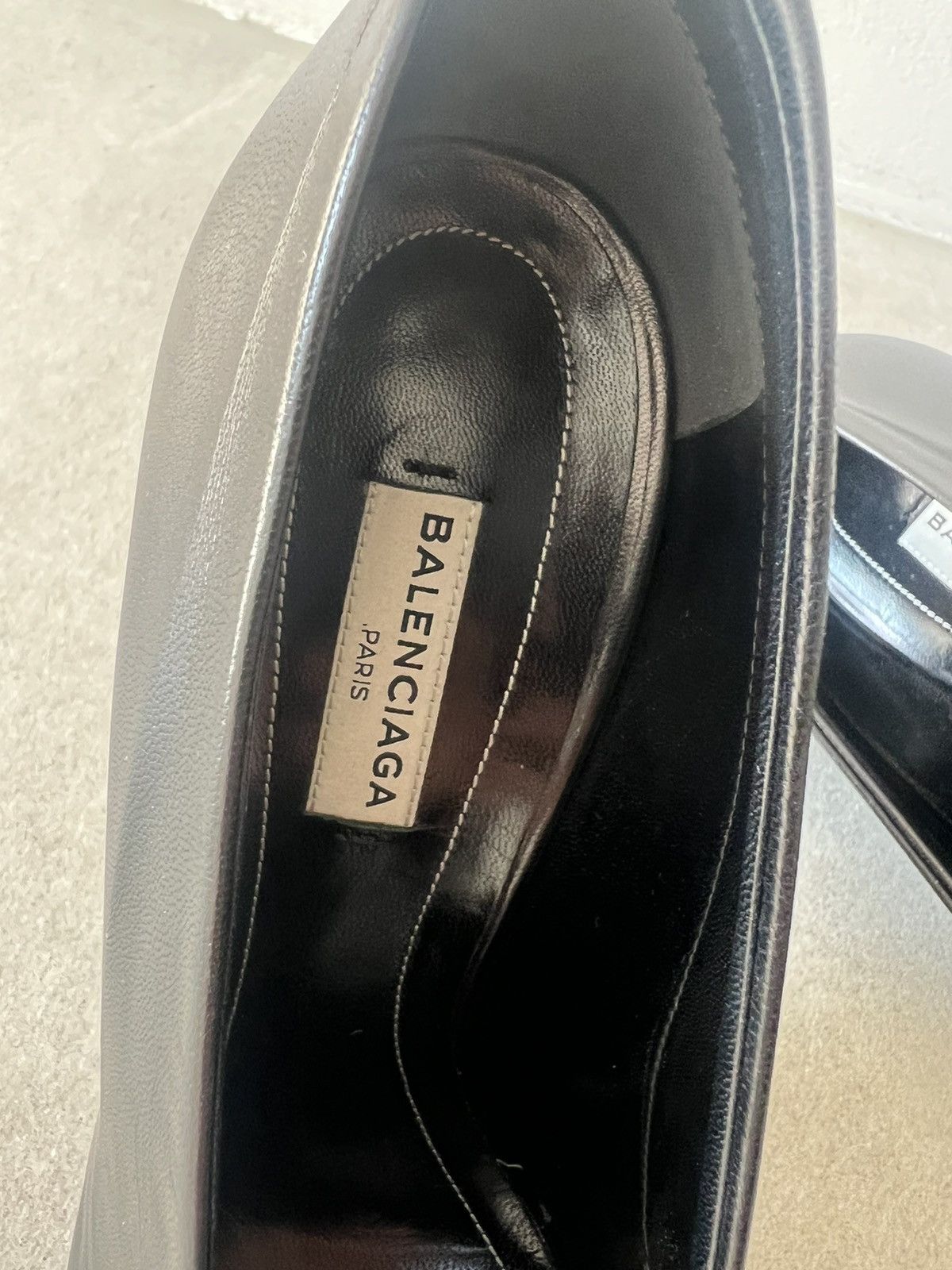 Balenciaga BALENCIAGA Open Heels, Leather Black Size US 9.5 / IT 39.5 - 7 Thumbnail