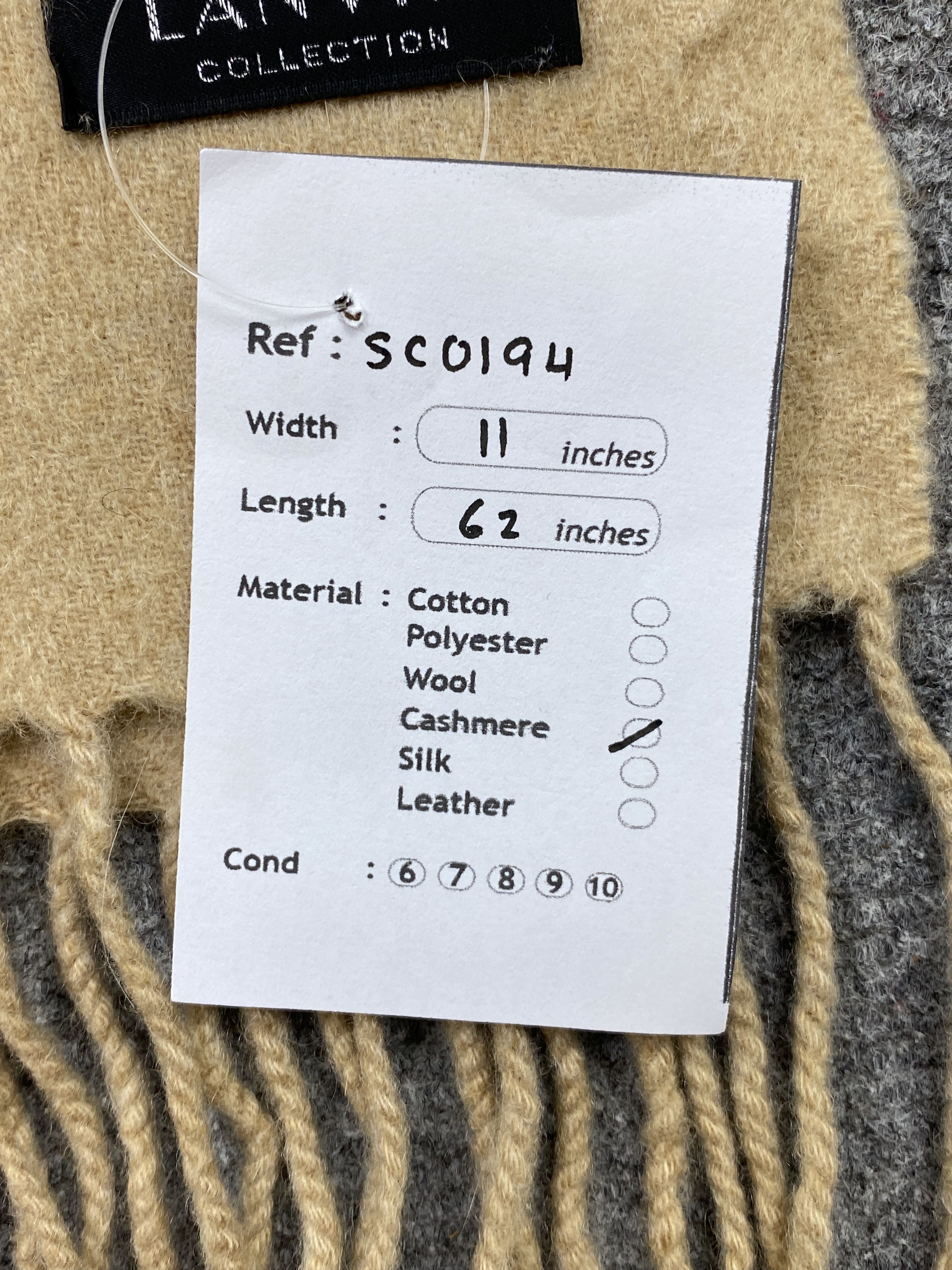 Lanvin Lanvin Collection Cashmere Scarf Muffler V2722 Size ONE SIZE - 8 Thumbnail