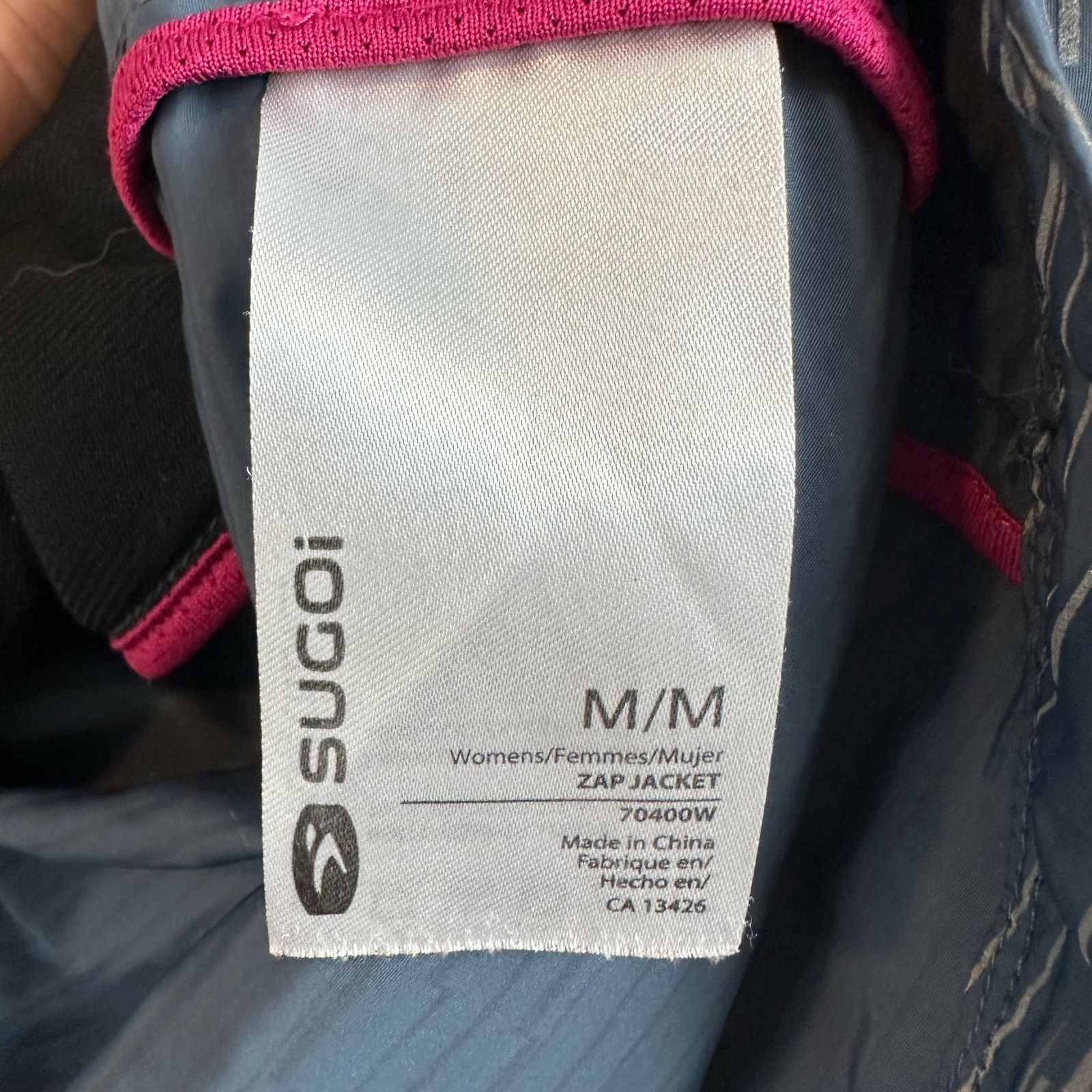 Other Sugoi Zap Jacket Running Cycling Women M Blue Gray Pink Size M / US 6-8 / IT 42-44 - 11 Thumbnail