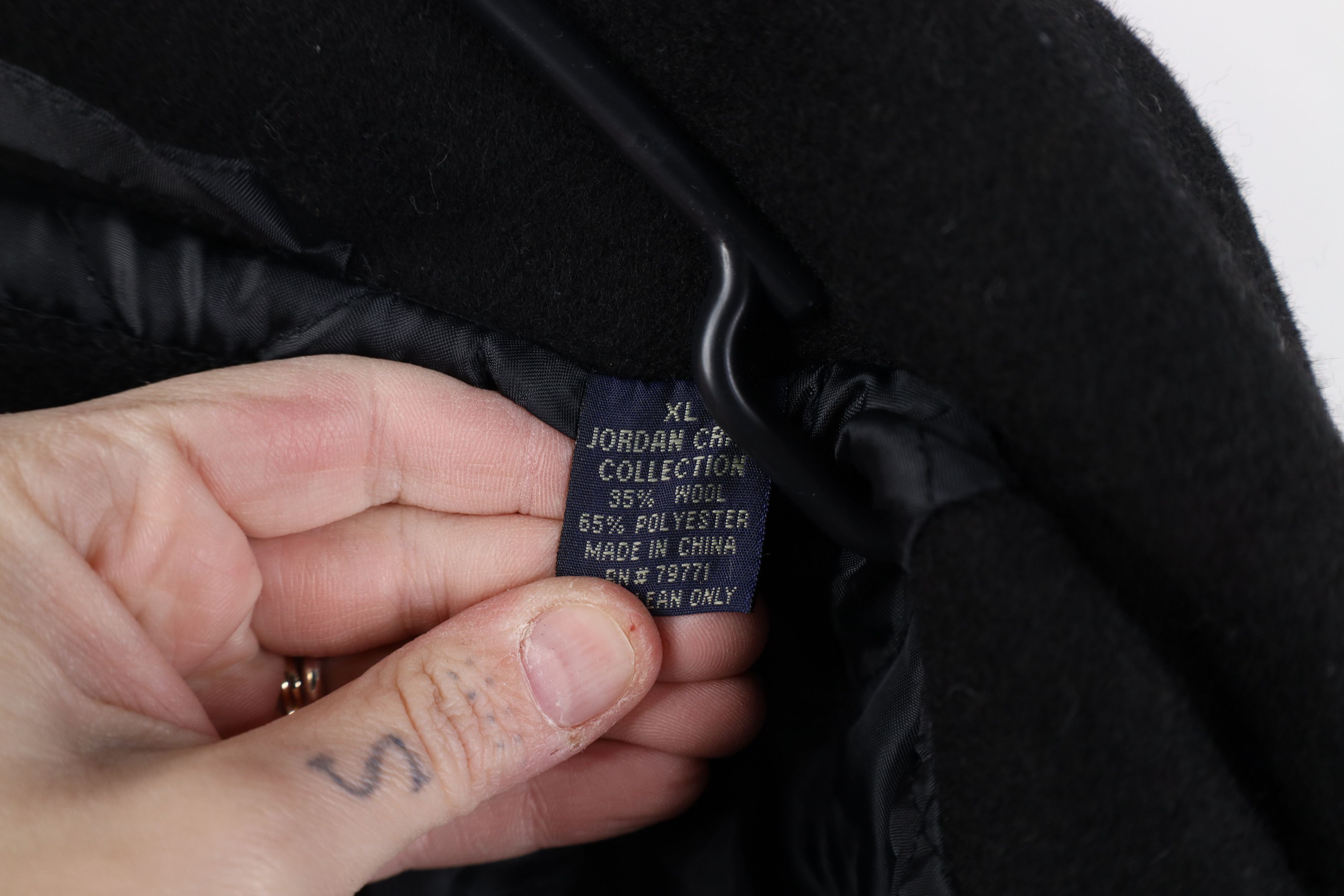 Vintage Deadstock Vintage 90s Y2K Wool Naval Peacoat Jacket Black Size US L / EU 52-54 / 3 - 10 Thumbnail