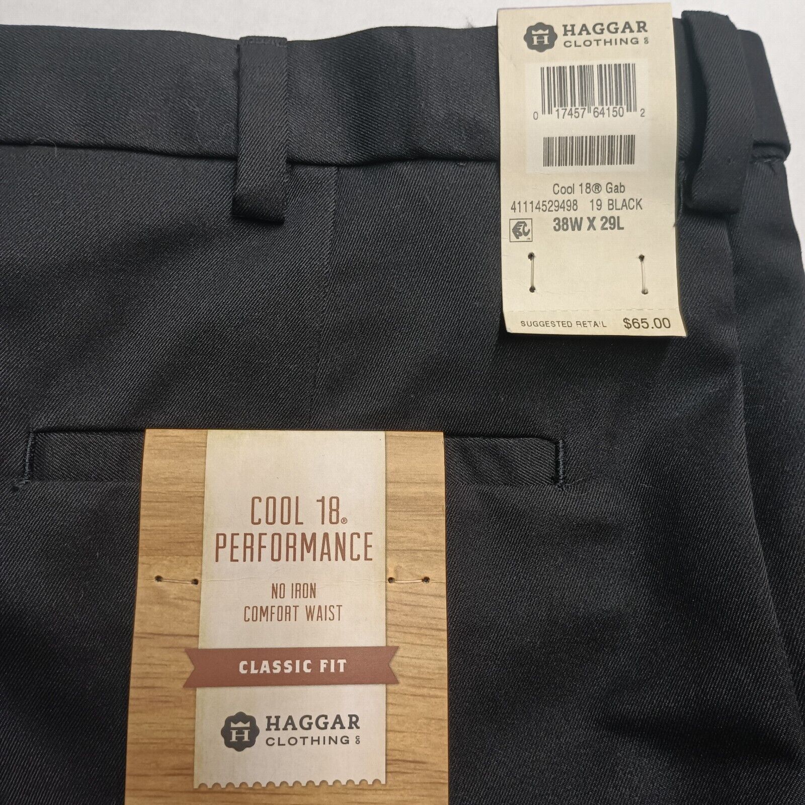 Haggar Haggar Cool 18 Performance Comfort Waist Pants Men's 38x29 Size US 38 / EU 54 - 2 Thumbnail