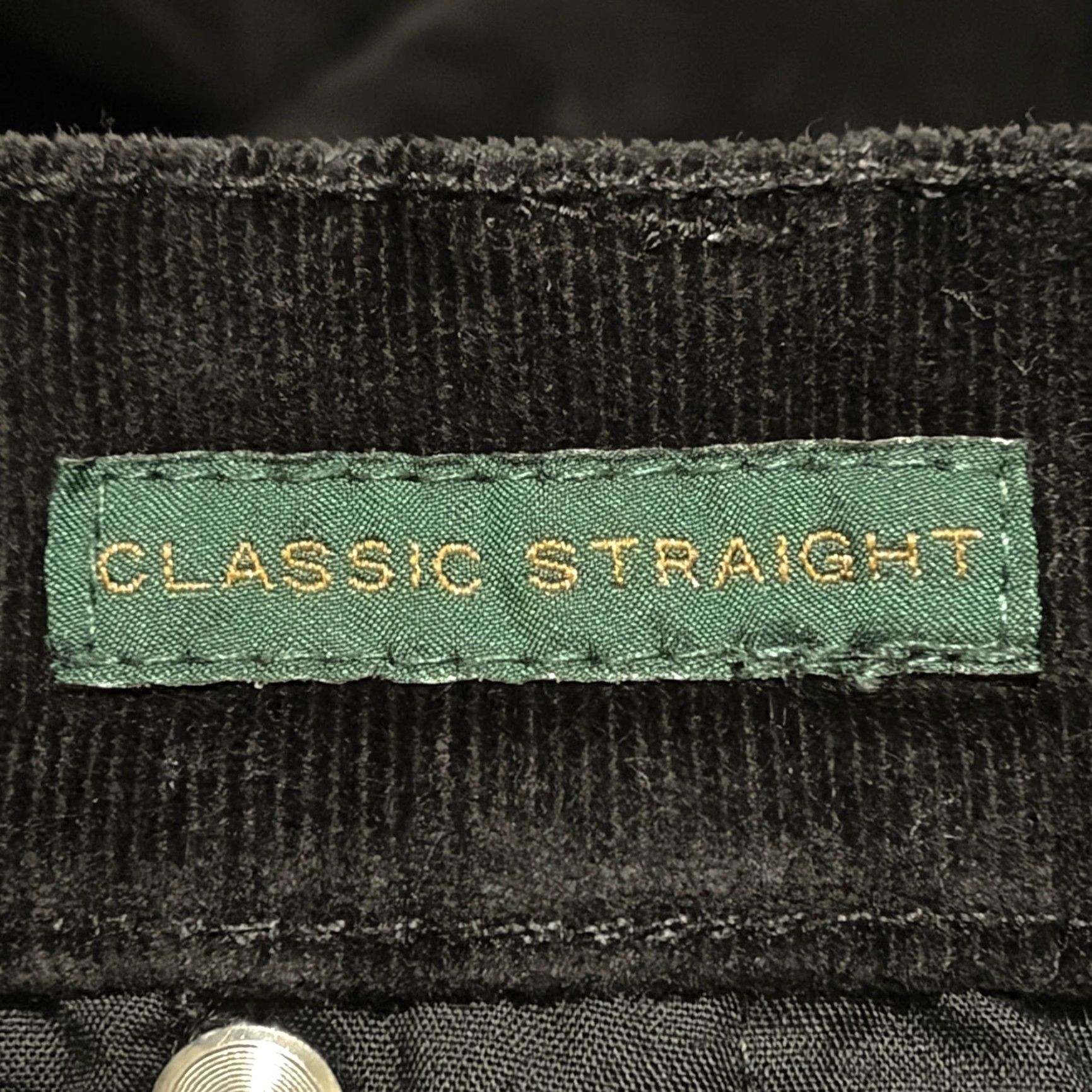 Ralph Lauren Ralph Lauren Pants Womens 10 Black Classic Straight Stretch Corduroy Flat Front Zip Button 31 Inseam Casual Travel Mens Womens Boys Girls Size 32" / US 10 / IT 46 - 7 Thumbnail