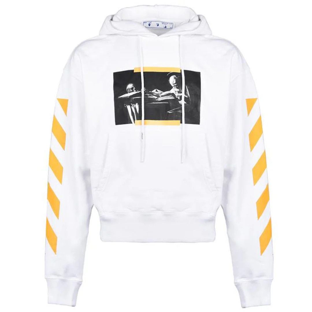 Off-White o1in1s0225 Q:1 / Carav Painting Over Hoodie in White Size US S / EU 44-46 / 1 - 1 Thumbnail