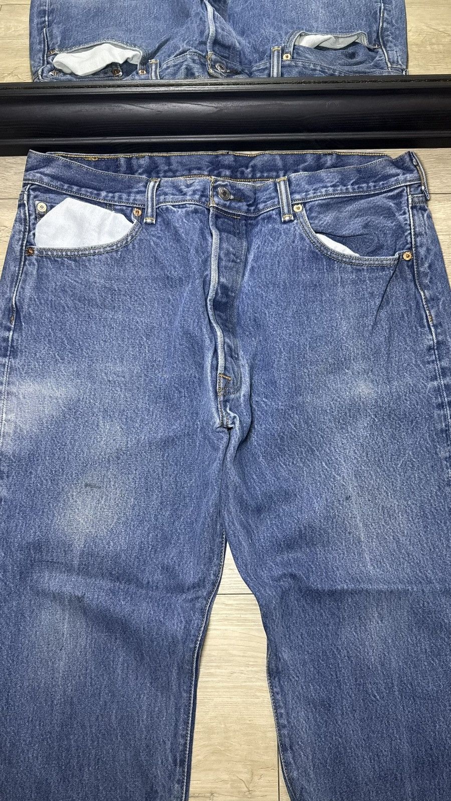 Levi's Vintage 1990s Levi’s 501 XX 40 x 30 Dark Acid Wash Denim Size US 38 / EU 54 - 4 Thumbnail
