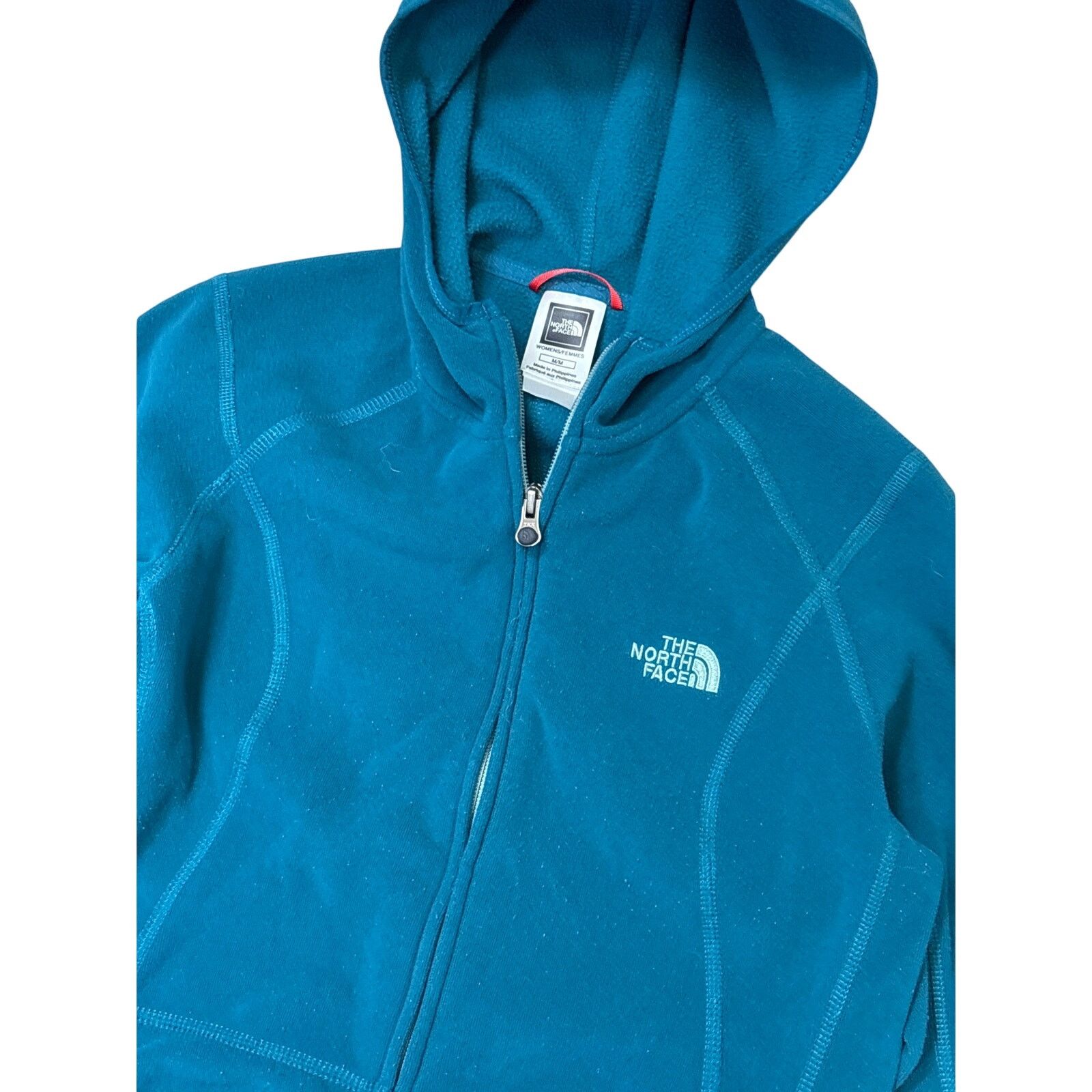 The North Face The North Face Teal full zip hooded polartec classic fleece Size M / US 6-8 / IT 42-44 - 2 Thumbnail