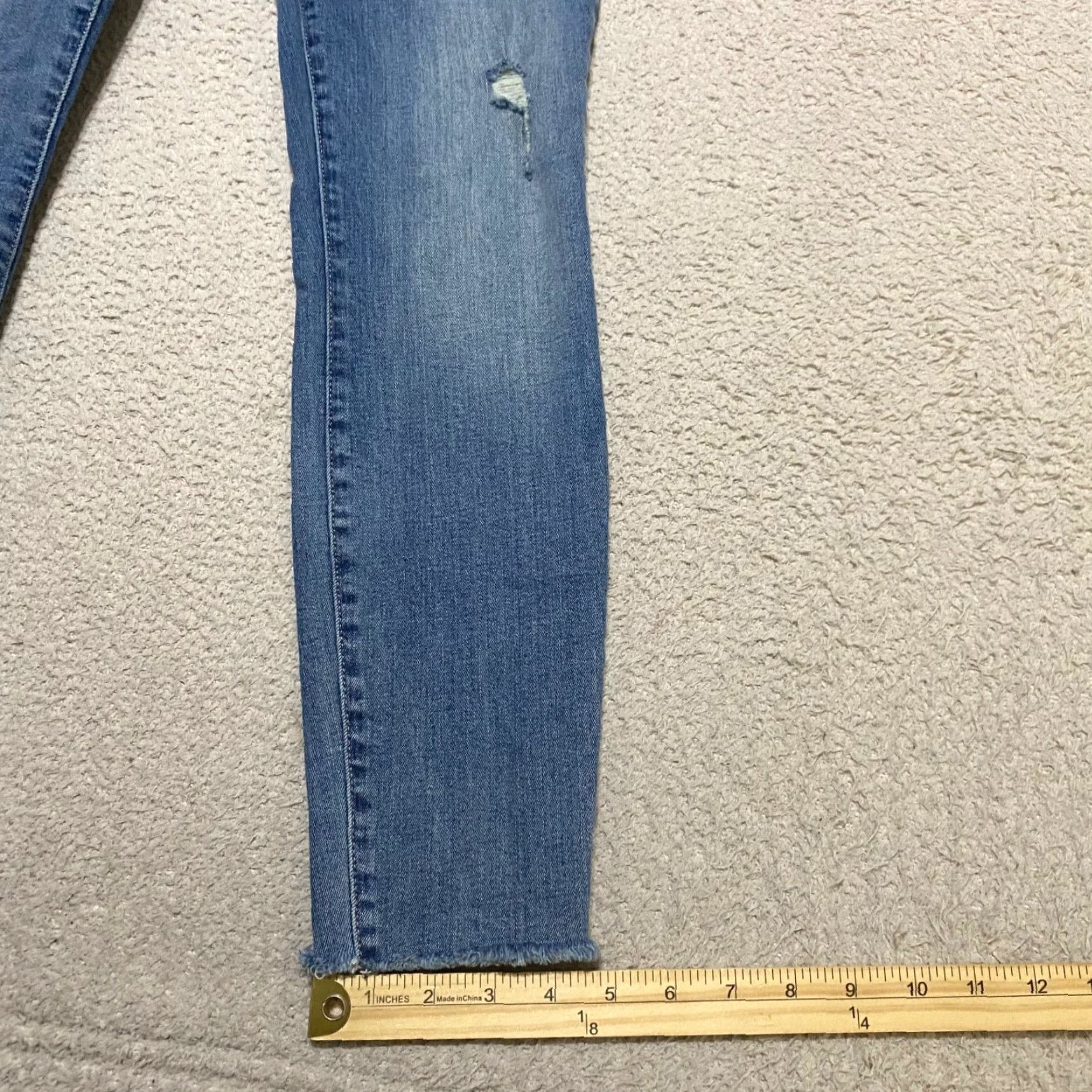 Lucky Brand Lucky Brand Jeans Womens 4 Blue Denim Medium Wash Ava Skinny Distressed Jeans Size 27" / US 4 / IT 40 - 5 Thumbnail