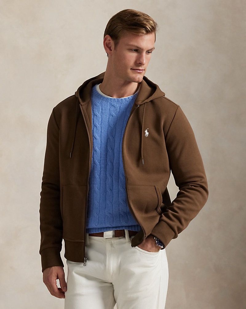 Polo Ralph Lauren 🇺🇸 NWT❗️Polo Ralph Lauren Double Knit Full Zip Hoodie Brown Size US M / EU 48-50 / 2 - 4 Thumbnail