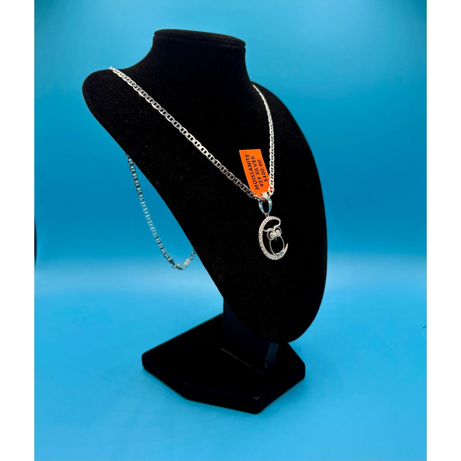 Jewelry NWT - 1ct Moissanite Owl Pendant & 22" Chain - 925 Sterling Size ONE SIZE - 9 Thumbnail