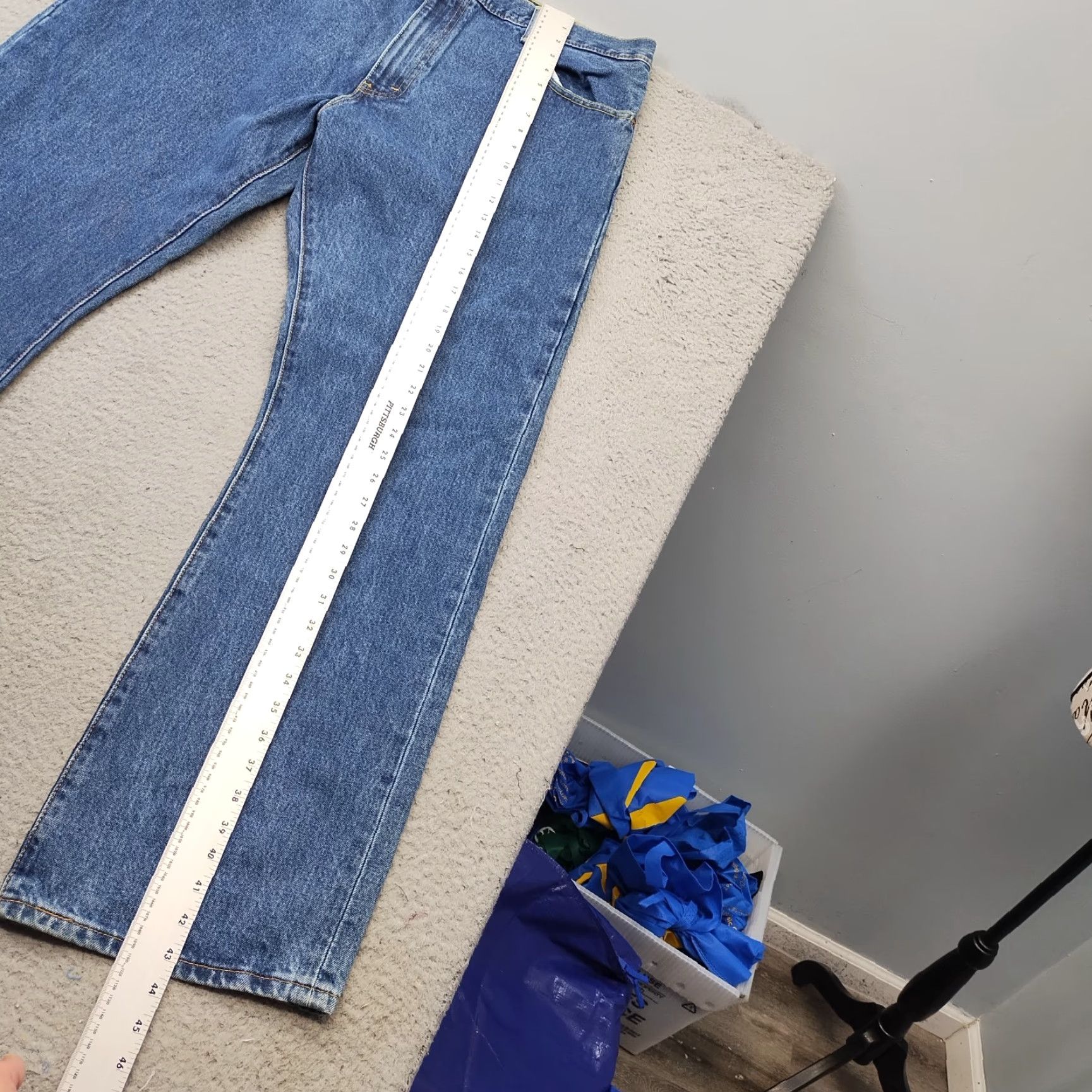Levi's Levi's 517 Jeans Mens 40x30 Blue Denim Slim Bootcut Leg 005174891 Size US 40 / EU 56 - 3 Thumbnail