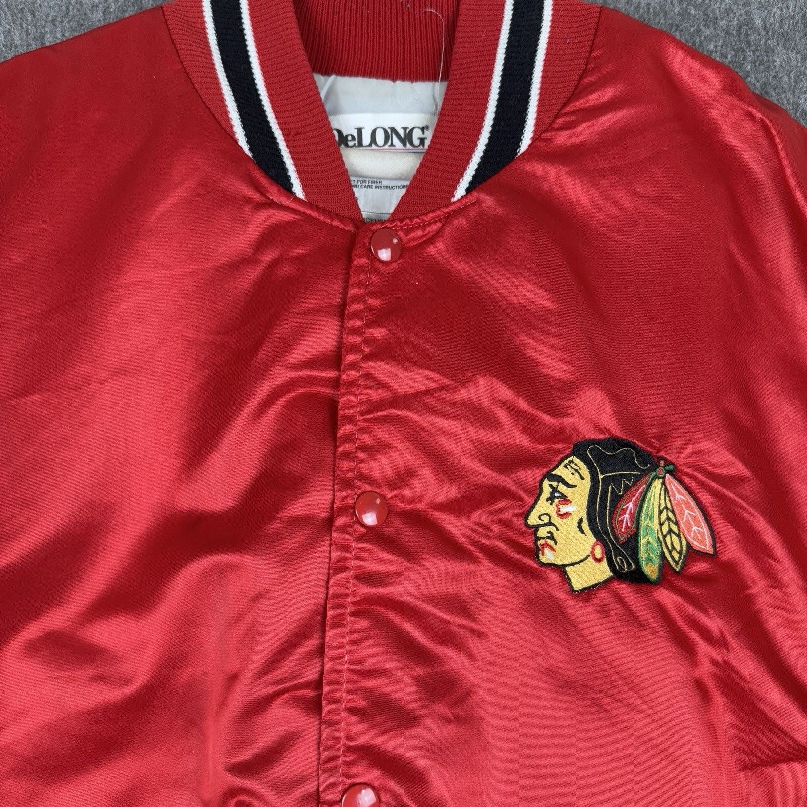 Delong Vintage Delong Chicago Blackhawks Varsity Jacket Men’s XXL Size US XXL / EU 58 / 5 - 4 Thumbnail