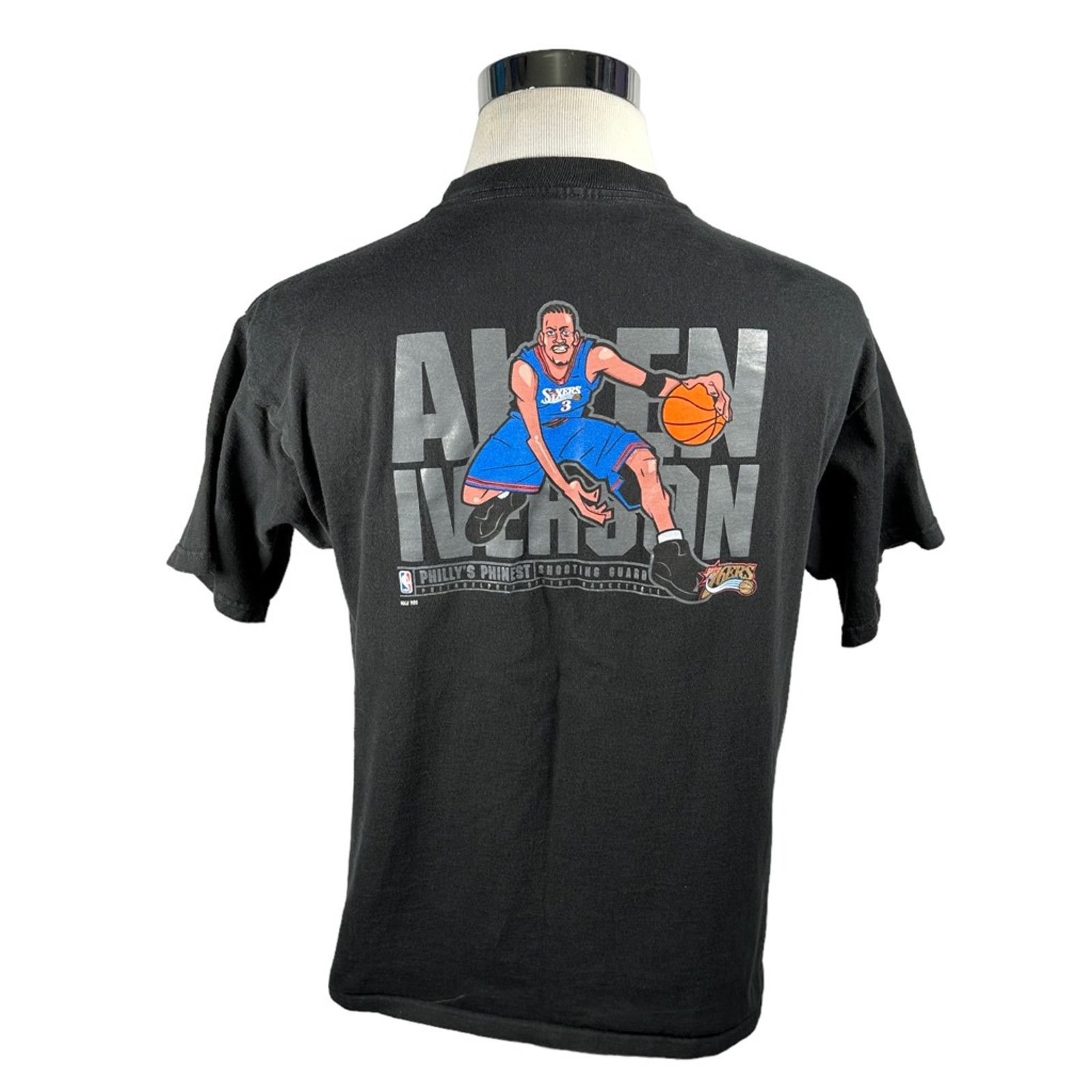 Nike Nike Iverson T-Shirt Vintage 76ers Phillys Finest Black S Size US S / EU 44-46 / 1 - 2 Thumbnail