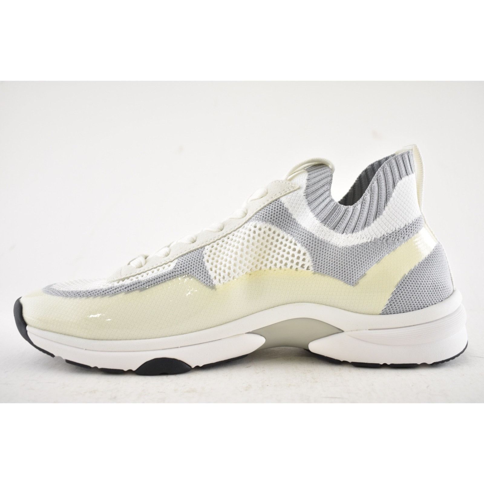 Chanel Chanel 22C Mens White Grey Knit Trainer Sneaker 44 11 Size US 11 / EU 44 - 9 Thumbnail