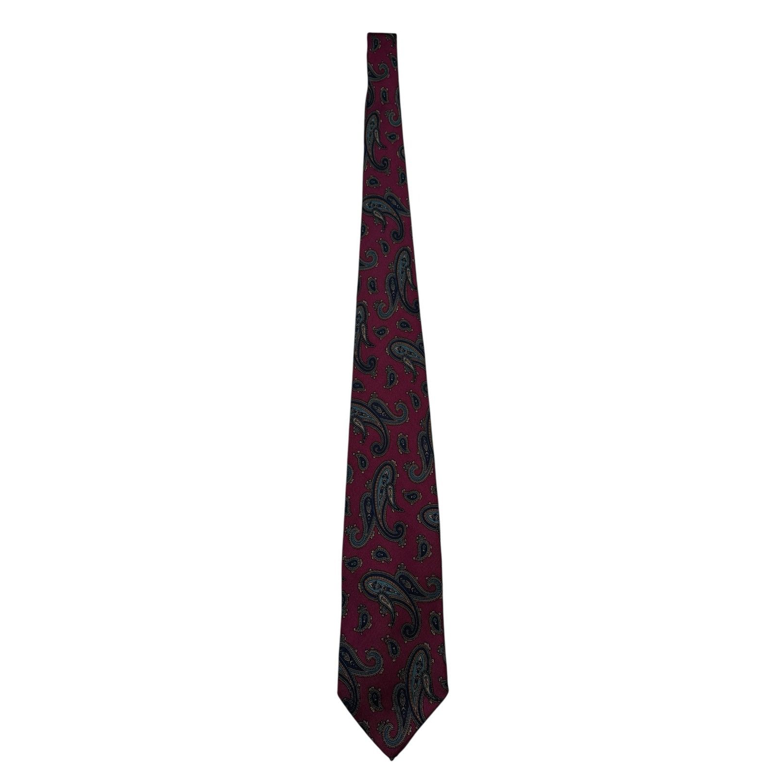 Robert Talbott Vintage ROBERT TALBOTT Nordstrom 100% Silk Tie Red Paisley Size ONE SIZE - 5 Thumbnail