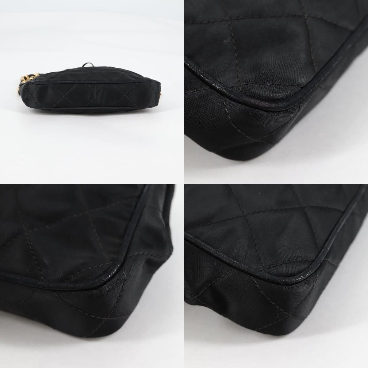 Chanel Chanel Matelasse Waist Bag Satin Black Gold CC Size ONE SIZE - 5 Thumbnail