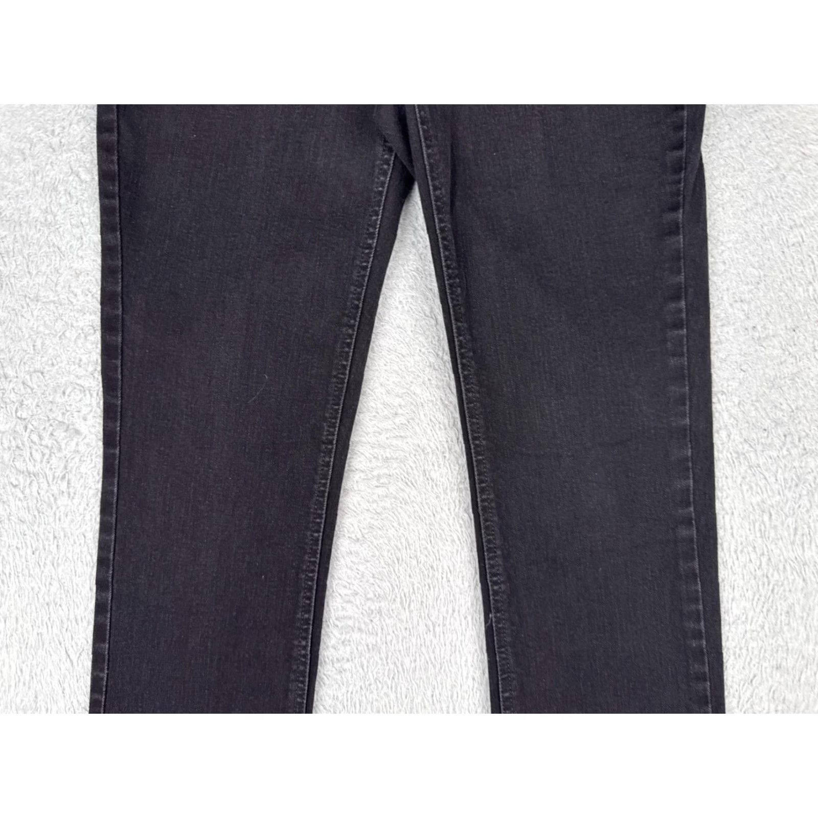 Jones New York Jones New York Jeans Womens 6P Black Lexington Straight Mid Rise Cotton 26x25 Size 28" / US 6 / IT 42 - 3 Thumbnail