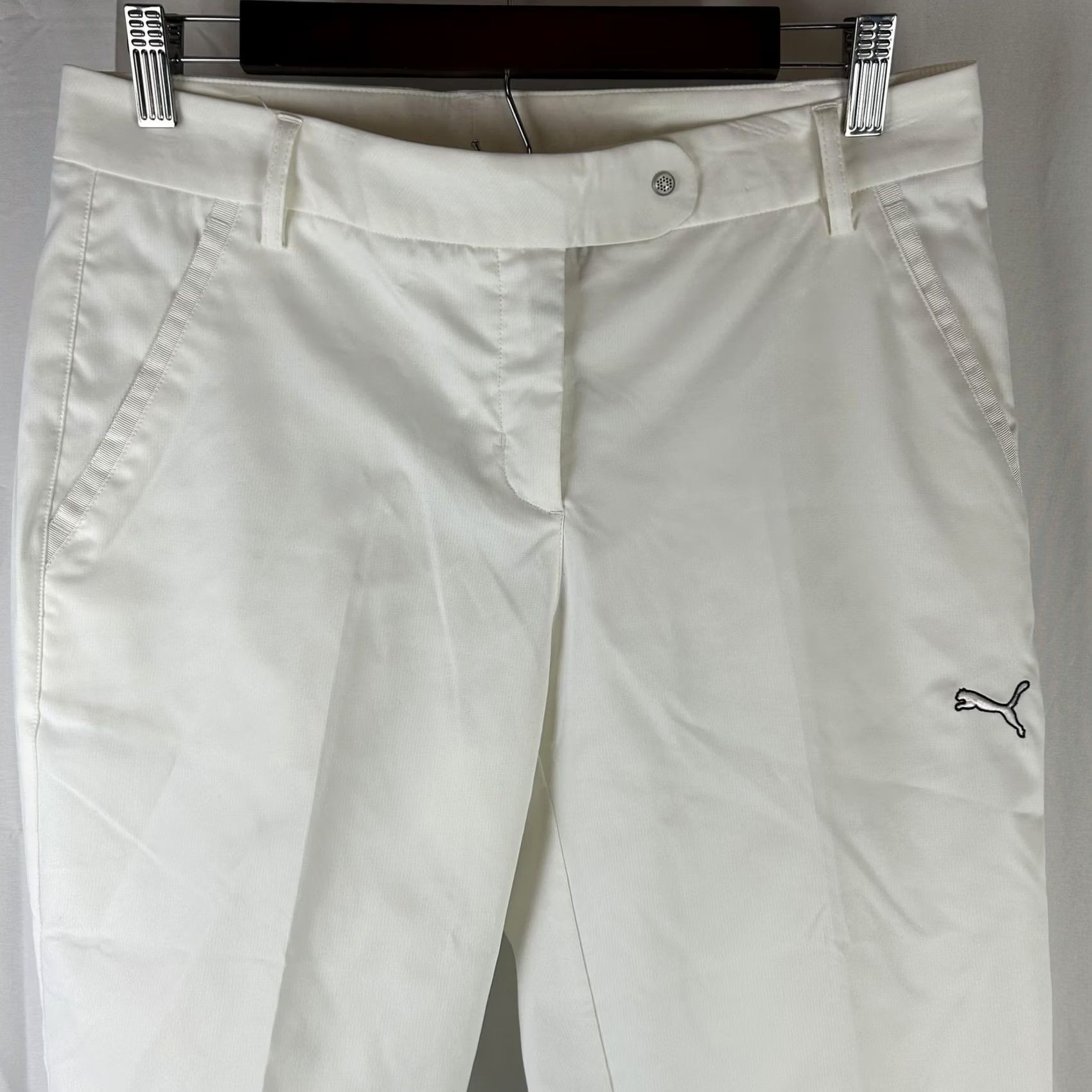 Puma Puma Pants Womens Medium White Golf Capri Cropped Stretch Pockets Summer Size 24" / US 00 / IT 34 - 2 Thumbnail