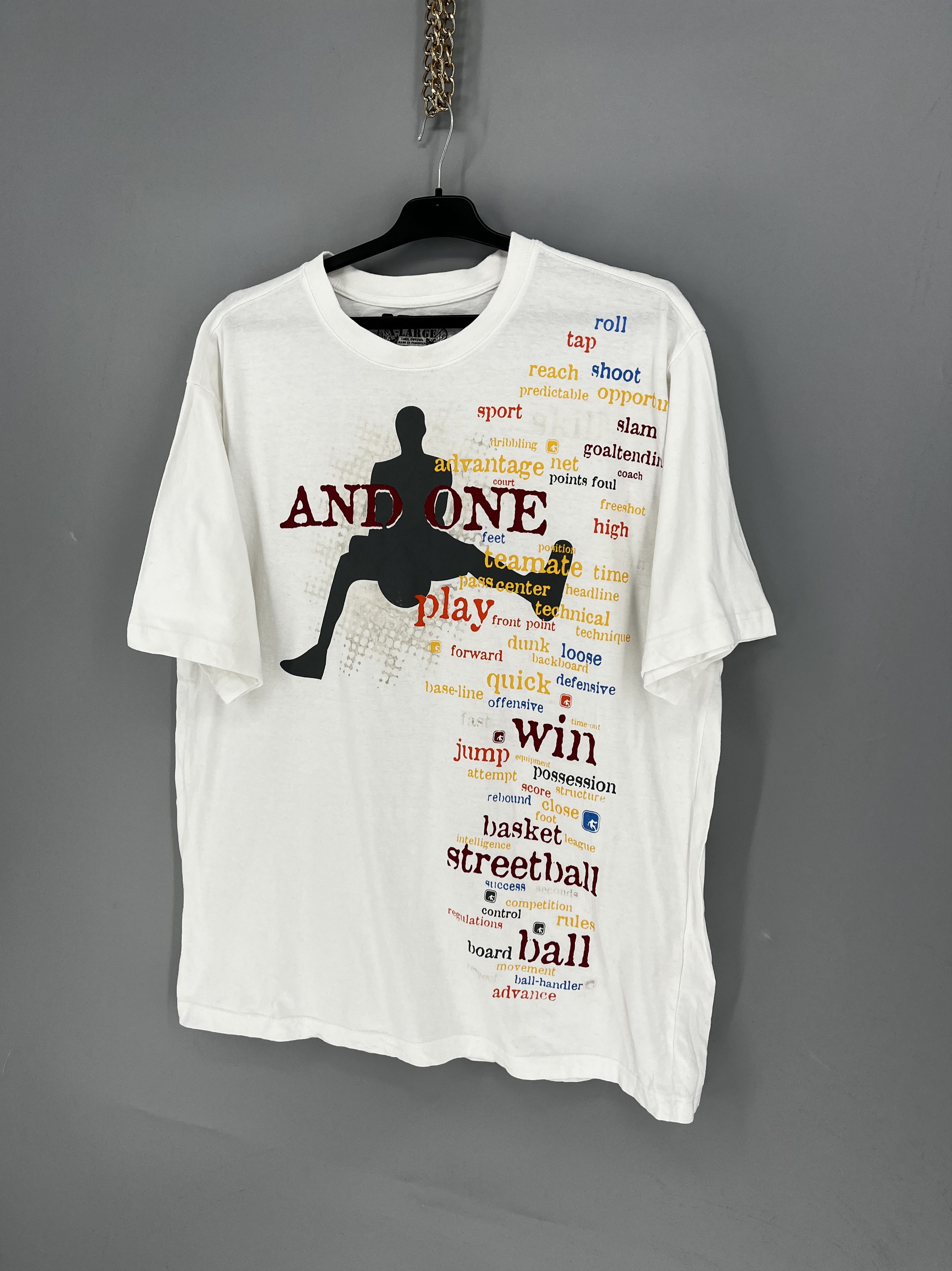 NBA And 1 One Basketball Graphic TShirt Men’s White Y2K 2000s Size US XL / EU 56 / 4 - 3 Thumbnail