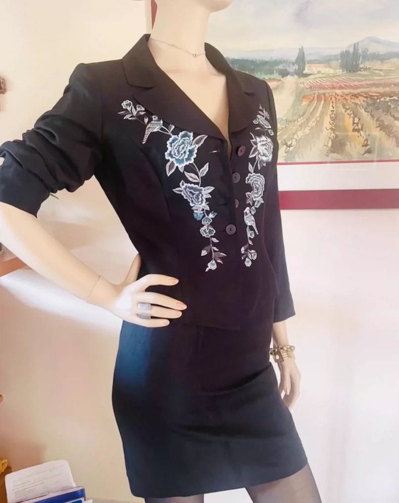 Kenzo KENZO Double-breasted embroidered waistcoat suit Size XS / US 0-2 / IT 36-38 - 2 Thumbnail