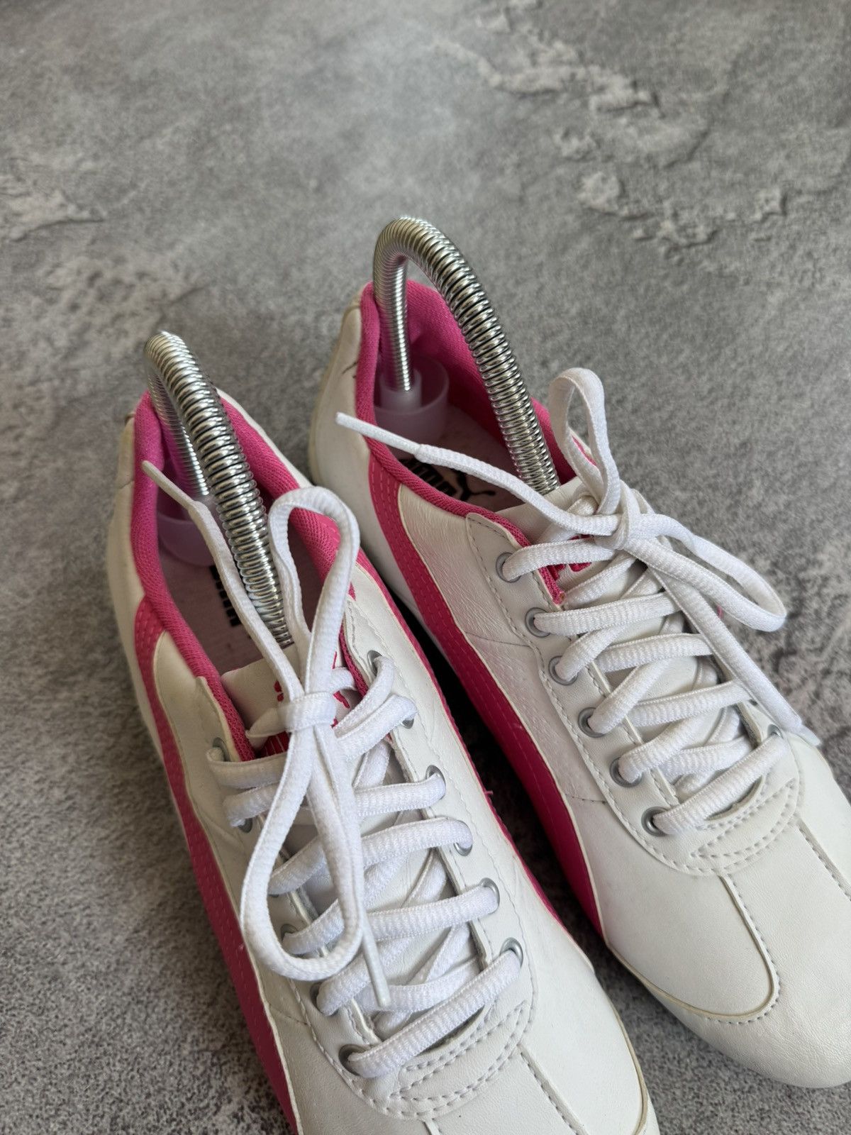 Puma Puma 39/EUR 25cm SpeedCat white & pink sneakers hi top shoes Size US 8.5 / IT 38.5 - 17 Thumbnail