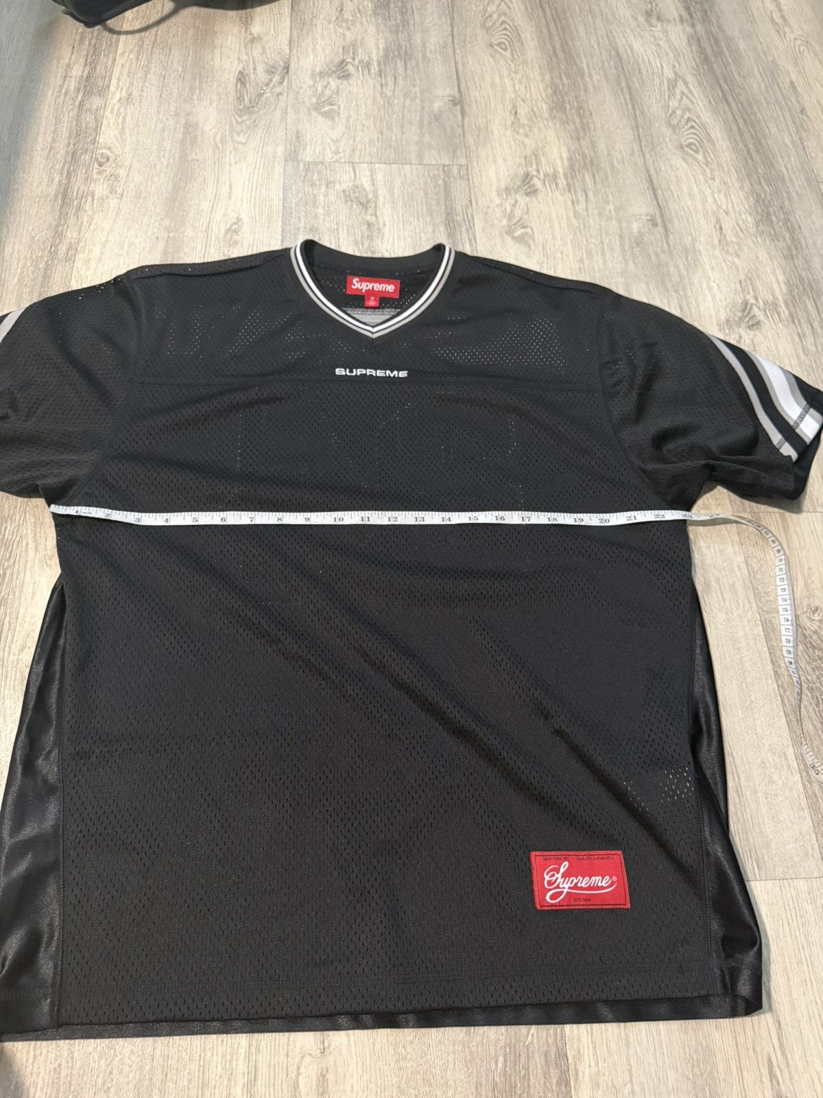 Supreme Supreme Jacquard Rib Football Jersey Black Large Size US M / EU 48-50 / 2 - 11 Thumbnail