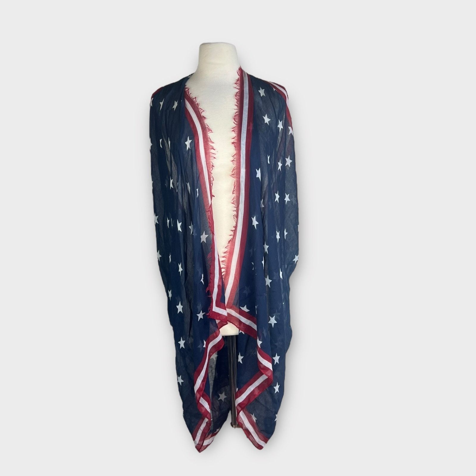 Mossimo Mossimo Women's Americana Layering Shawl/Kimono Patriotic Size ONE SIZE - 10 Thumbnail