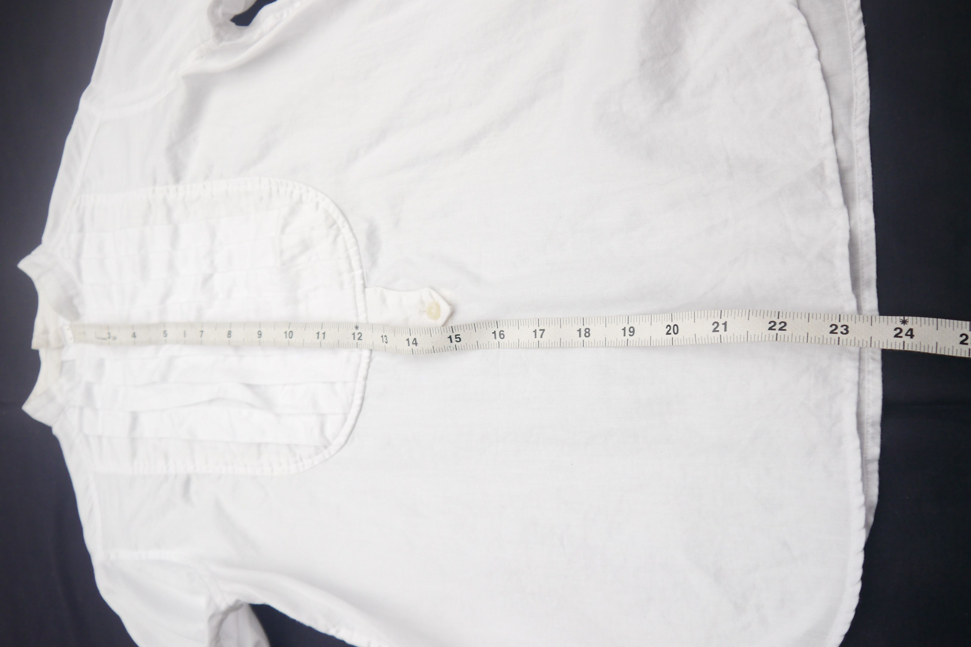 Japanese Brand (S451) Beams Boy White Pleated French Cuff Shirt Japan Size S / US 4 / IT 40 - 16 Thumbnail