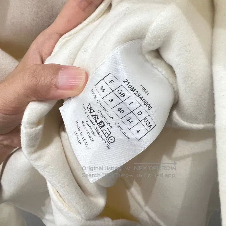 Dior Dior Beige cashmere coat Size XS / US 0-2 / IT 36-38 - 4 Thumbnail