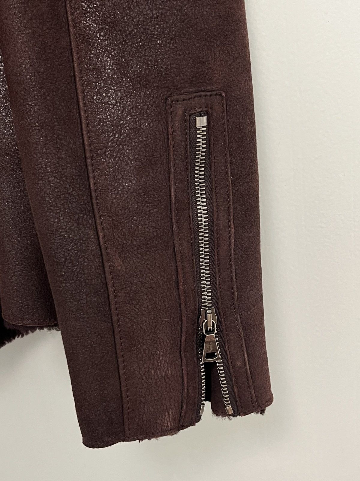 John Varvatos Shearling Moto Backzip jacket. Size EU48 USA38. Size US M / EU 48-50 / 2 - 16 Thumbnail