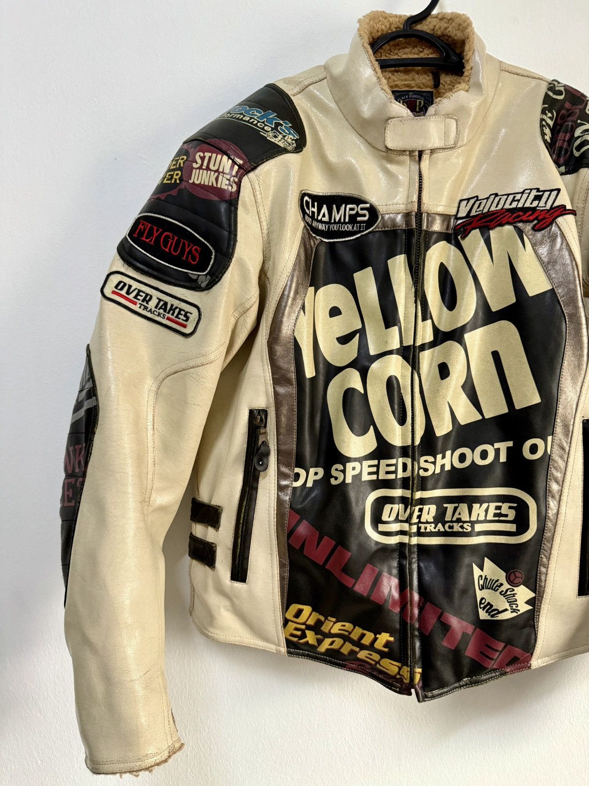 YELLOW CORN Yellow corn Sledge Hammer motorcycle Fully leather jacket Size US L / EU 52-54 / 3 - 8 Thumbnail