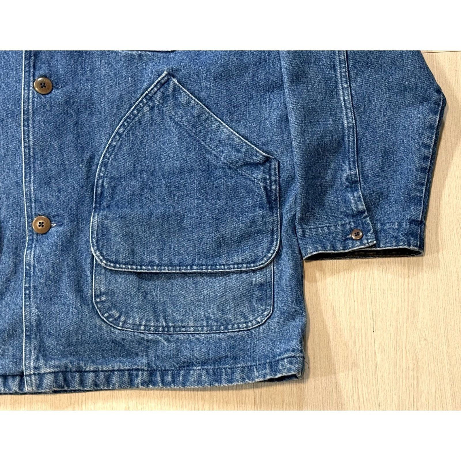 Vintage VINTAGE L.L. Bean Coated Denim Coat Nature Print Lined Chore Coat XXL 2XL Men’s Utility Workwear Winter Outdoors Size US XXL / EU 58 / 5 - 7 Thumbnail