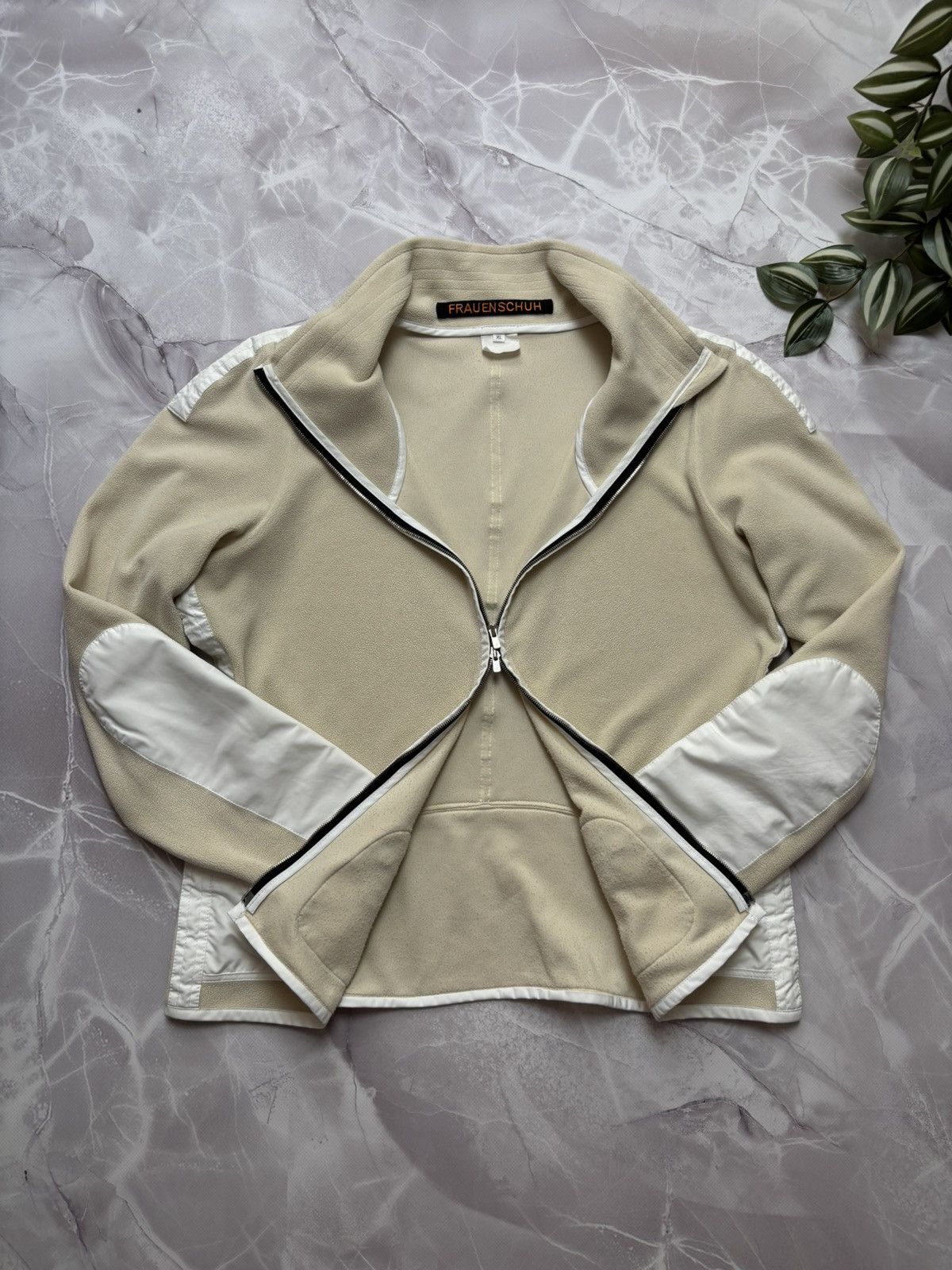 Frauenschuh × Vintage FRAUENSCHUH Womens Fleece Jacket Full Zip Beige Size XL Size XL / US 12-14 / IT 48-50 - 5 Thumbnail