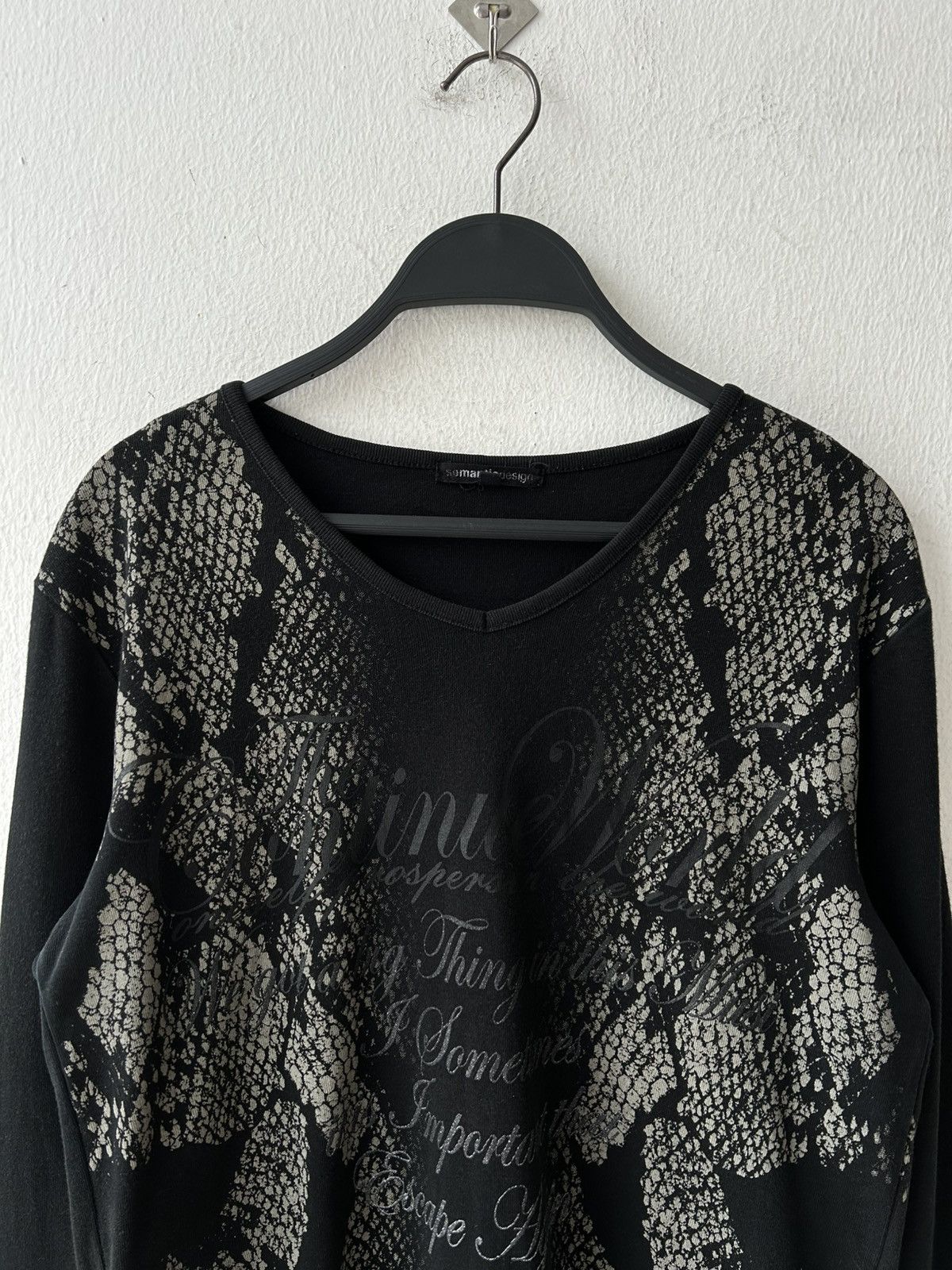 Japanese Brand Y2k Semantic Design Snake Full Print Long Sleeve Size US L / EU 52-54 / 3 - 6 Thumbnail