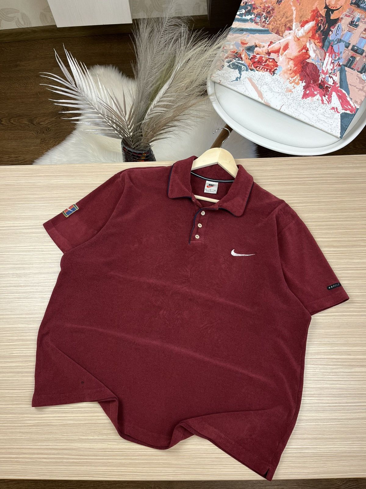 Nike × Vintage Nike Tennis Court Vintage Polo T-Shirt 90s Size US XL / EU 56 / 4 - 1 Thumbnail