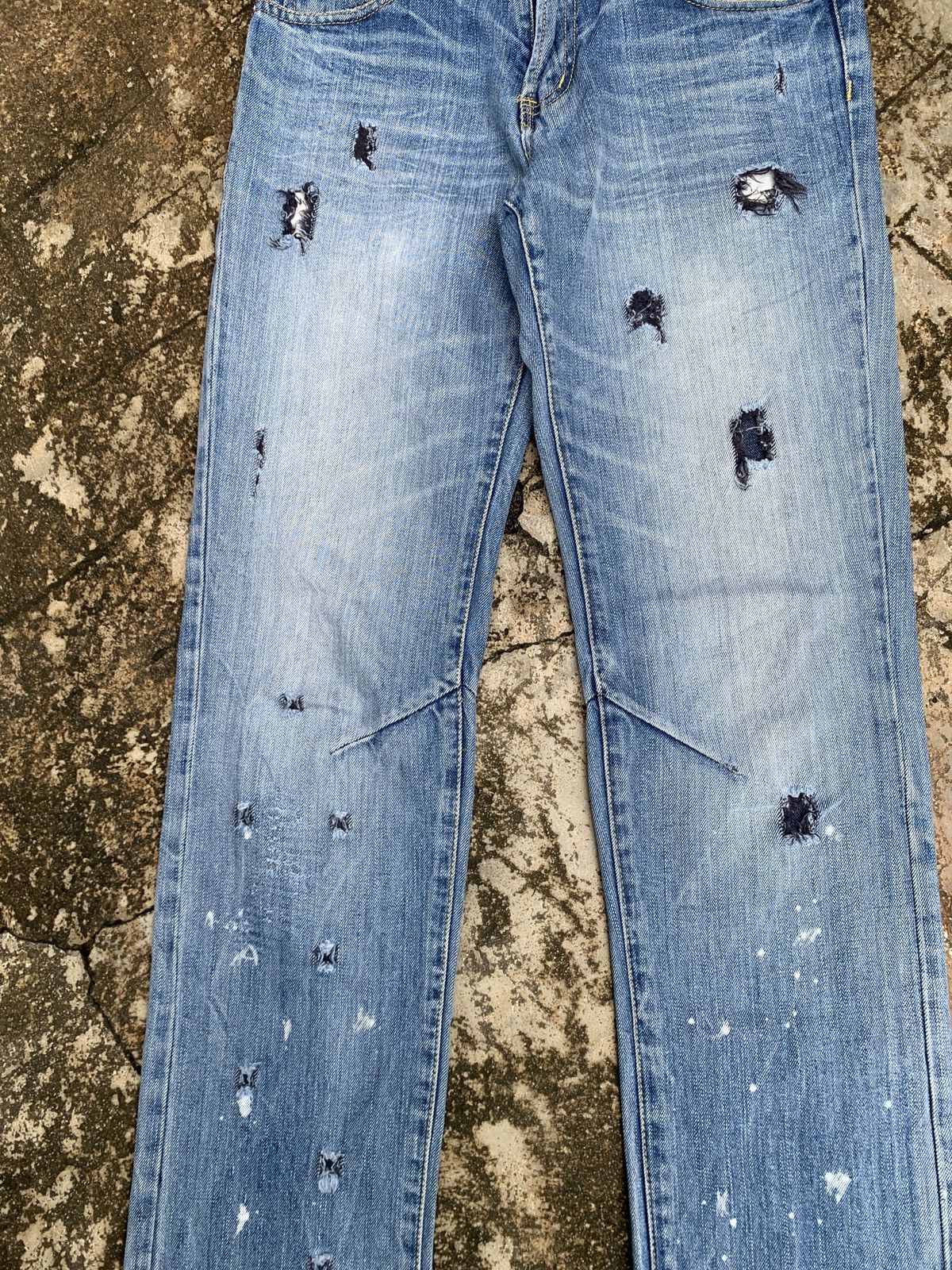 If Six Was Nine × Japanese Brand 2000s Ghost Brand Technical Disstressed Style Jeans Pants Size 29" - 5 Thumbnail