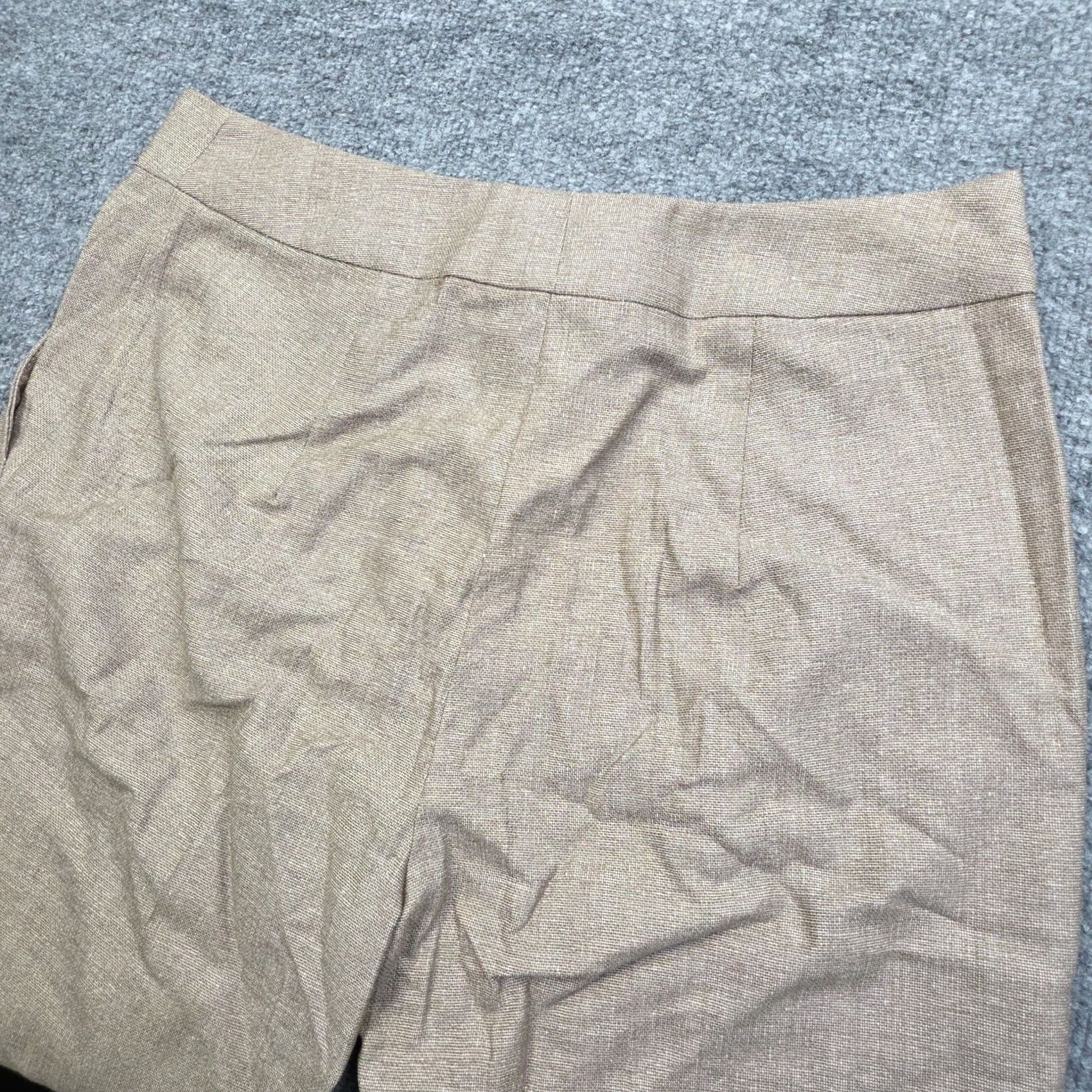 Max Mara Max Mara Pants Womens Beige Wool Silk Pleated Dress Trousers Italy Size 32" / US 10 / IT 46 - 4 Thumbnail