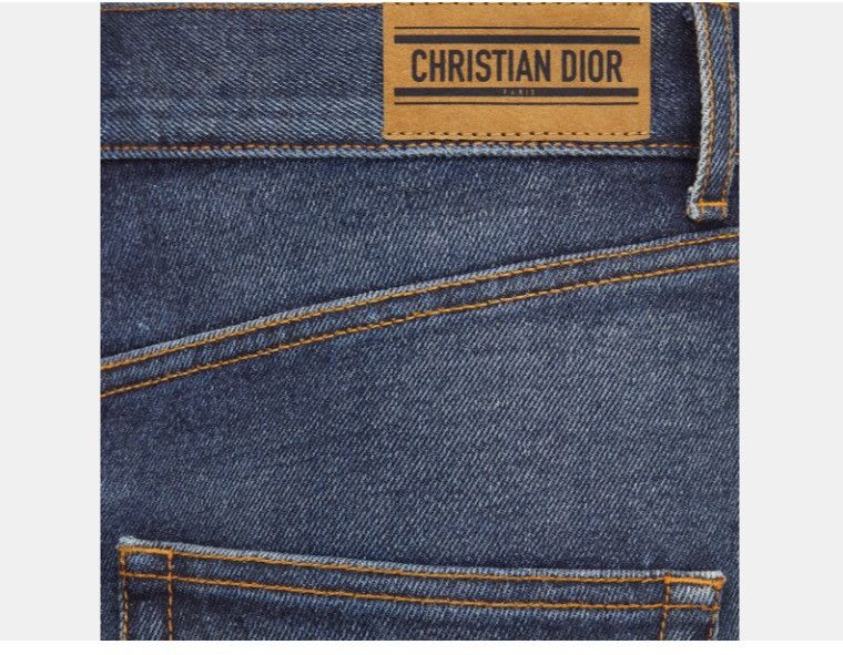Dior o1w1db11124 Cotton Denim Flared Pant in Gradient Blue Size 34" / US 12 / IT 48 - 3 Thumbnail