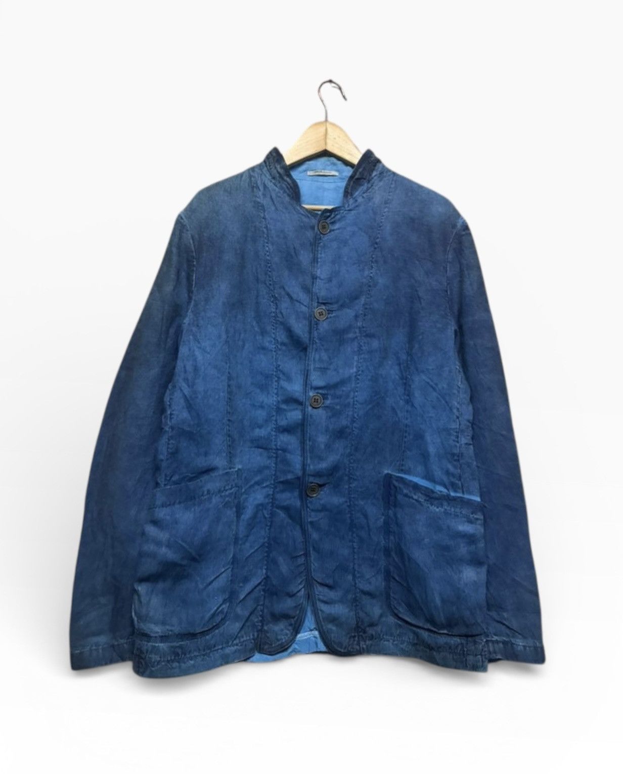 Armani Collezioni Authentic🔥Armani Collezioni Indigo Dyed Buttoned Casual Size US M / EU 48-50 / 2 - 1 Thumbnail