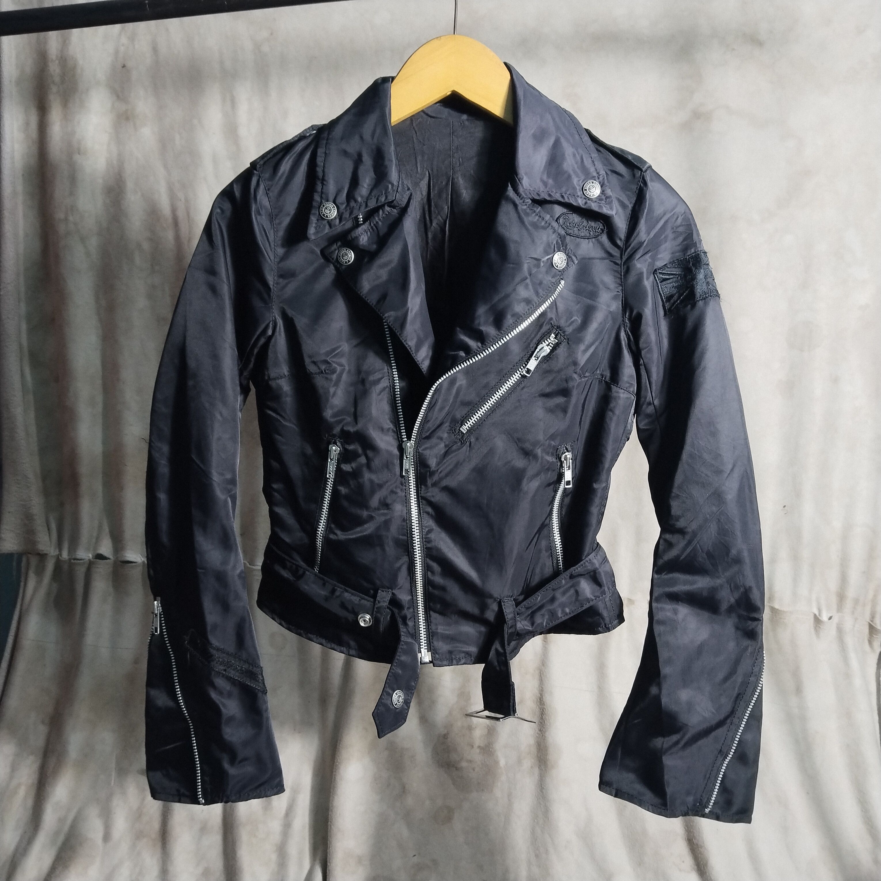 14th Addiction × If Six Was Nine × Le Grande Bleu (L.G.B.) Rodeo crowns rockers nylon biker jacket Size S / US 4 / IT 40 - 1 Thumbnail