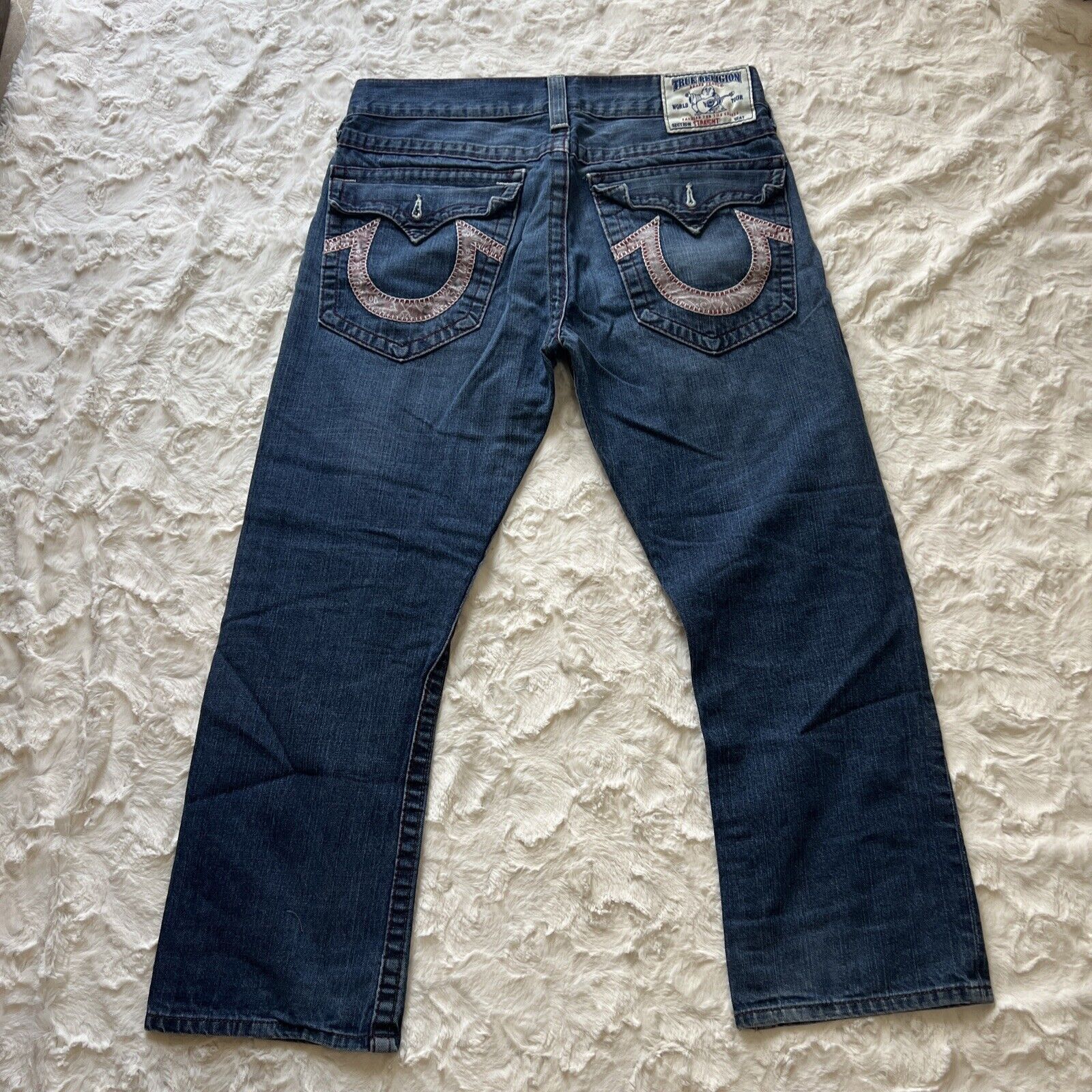 True Religion True Religion Jeans Men 33x27 Straight Leg Blue Denim Size US 33 - 8 Thumbnail