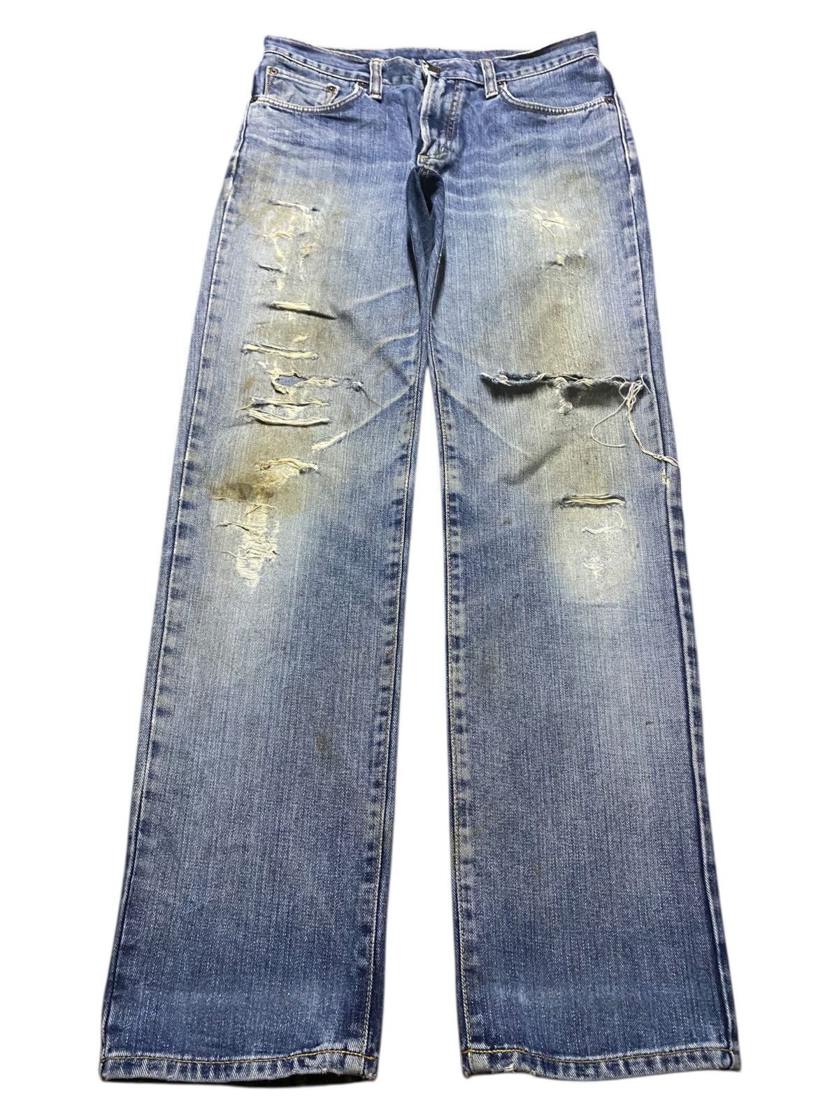 Edwin Vintage Edwin 403 Ripped Rusty Loose Jeans Size US 32 / EU 48 - 1 Thumbnail