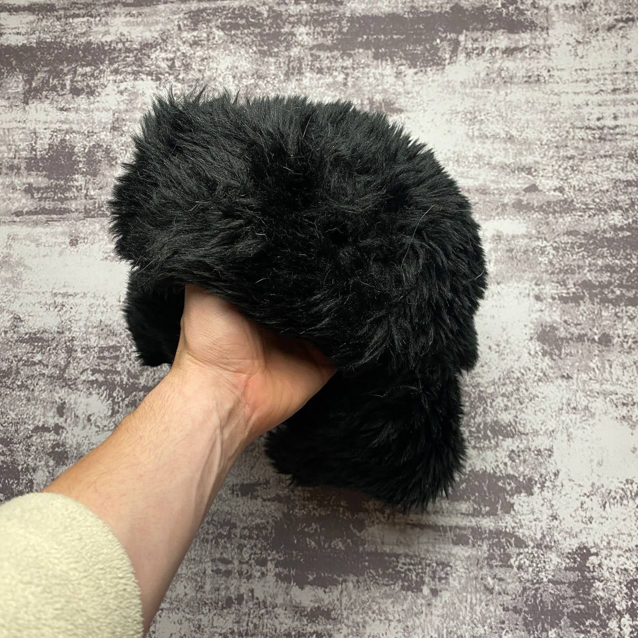 Japanese Brand Ushanka Trapper Hat Furry Mohair Fuzzy Fur Hat Y2K 90s rare Size ONE SIZE - 3 Thumbnail