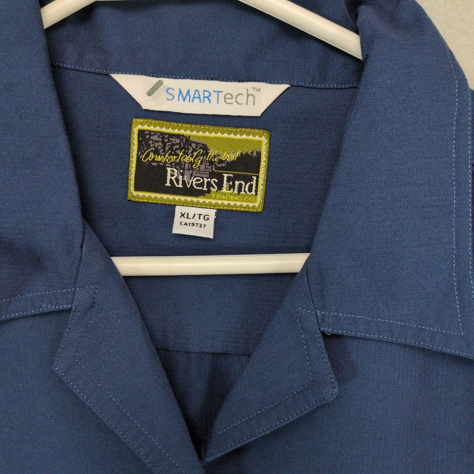 Vintage Vtg Rivers End Trading Co Women's XL Navy Button Front Shirt Size XL / US 12-14 / IT 48-50 - 2 Thumbnail