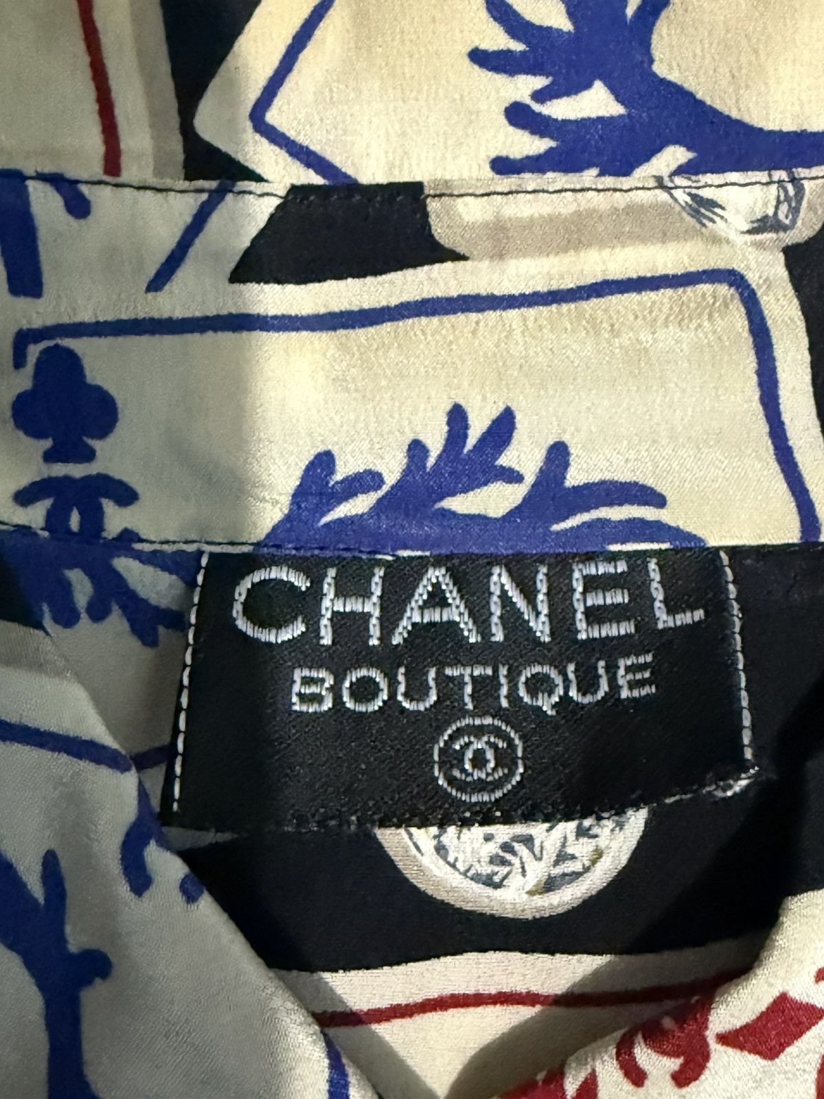 Chanel CHANEL CARD PRINT SILK SHIRT Size M / US 6-8 / IT 42-44 - 9 Thumbnail