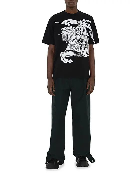 Burberry os11x1225 EKD Cotton T-Shirt in Black/White Size US S / EU 44-46 / 1 - 2 Thumbnail