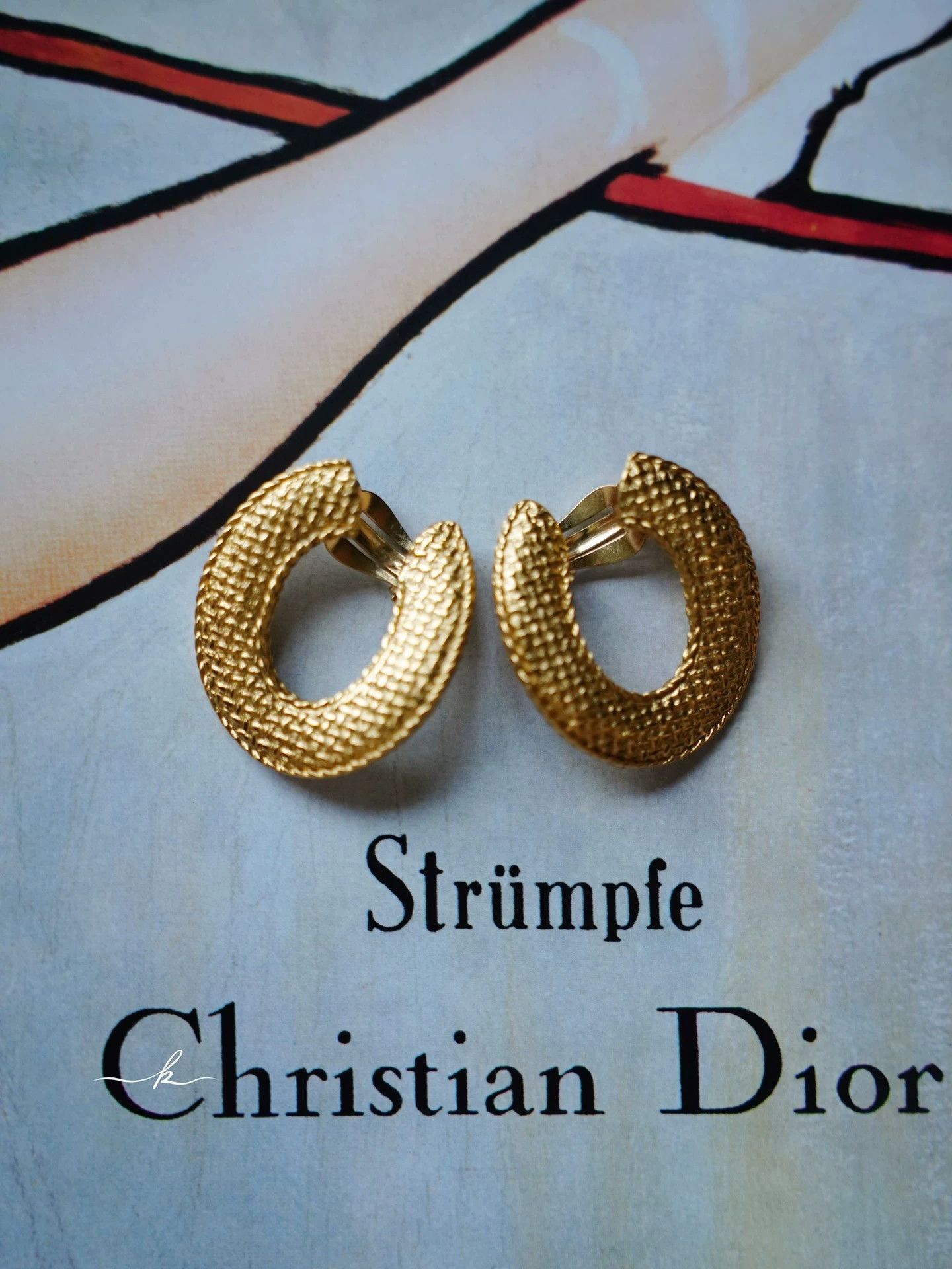 Dior Christian Dior Vintage Galliano Gold Tone Earclips Size ONE SIZE - 3 Thumbnail