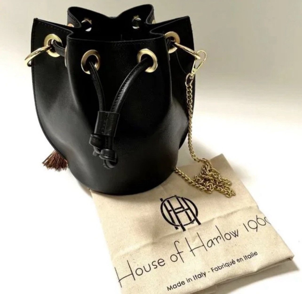 House of Harlow NWT House of Harlow Rare Black Leather Bucket Crossbody Bag Size ONE SIZE - 3 Thumbnail