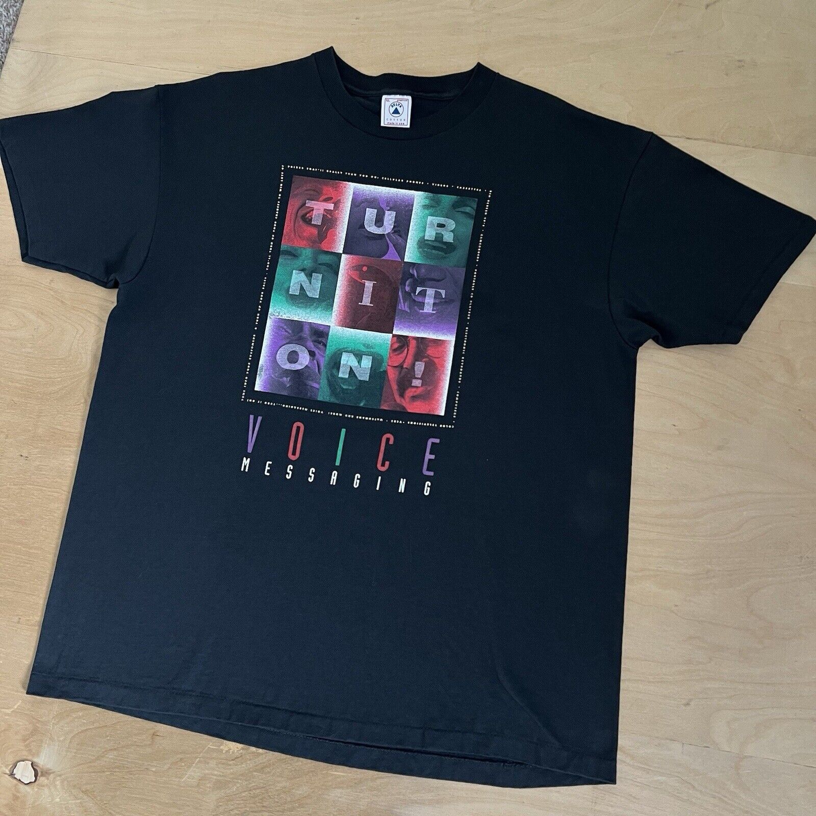 Vintage Vintage Voice Messaging Shirt XL Black Y2K Technology Size US XL / EU 56 / 4 - 7 Thumbnail