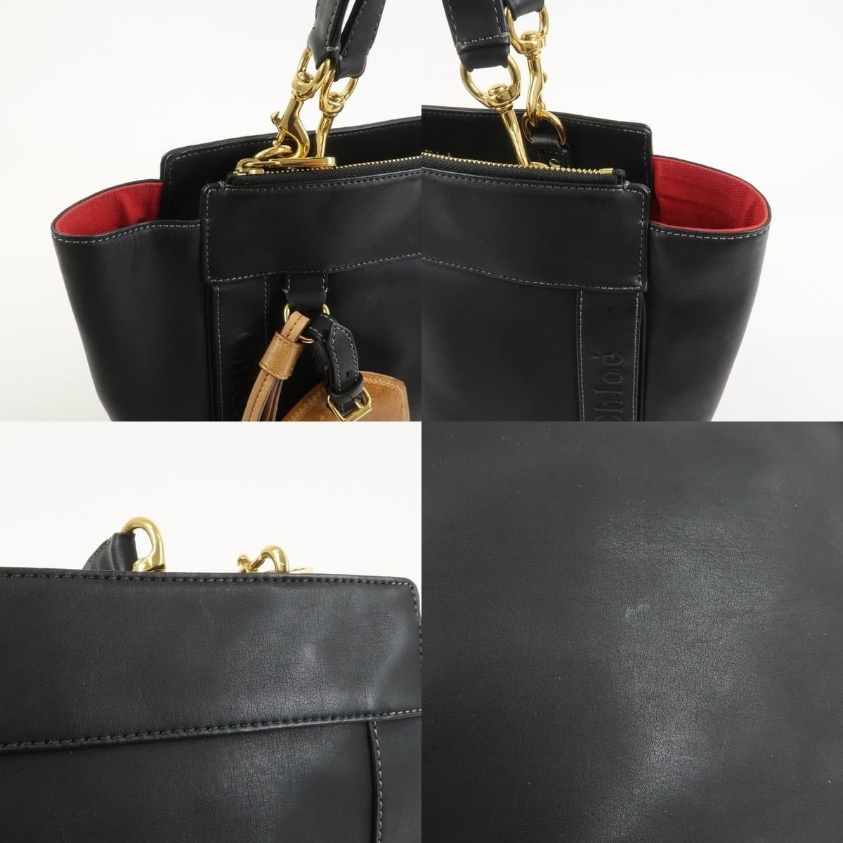 Chloe Chloe Eden Leather Tote Black Size ONE SIZE - 6 Thumbnail